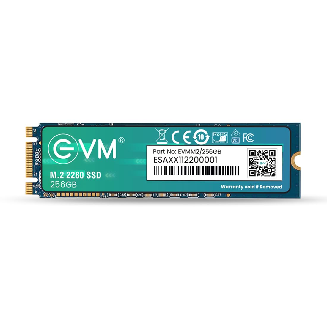 EVM M.2 NVMe Internal SSD (2280) - 2000MB/s Read - PCIe Interface Gen 3x4-4X Faster Than SATA SSD- 5 Year Warranty, 256GB