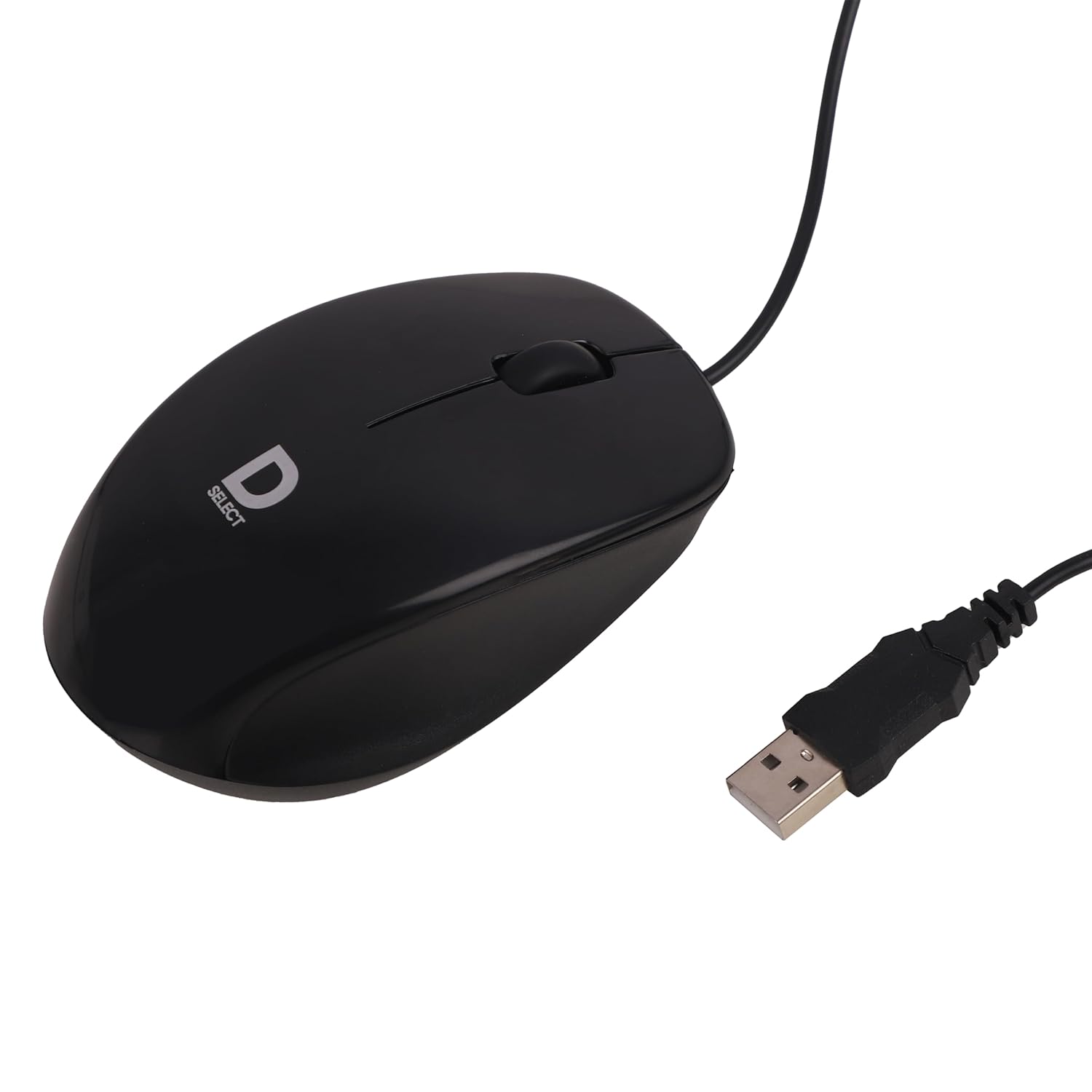 D SELECT Dell Exclusive Wired Mouse DS111-Black with USB Type A Connector, 1200DPi, 1 Year Warranty.
