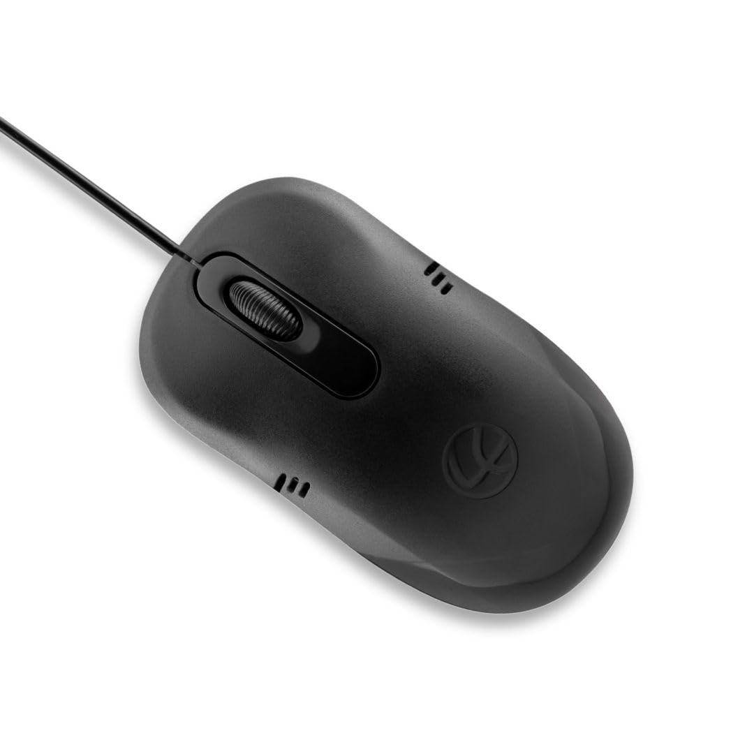 LAPCARE Optical USB Mouse L-60 Plus (Ind) 1000Dpi,3- Button, Scrolling Wheel, Plug and Play (Black)