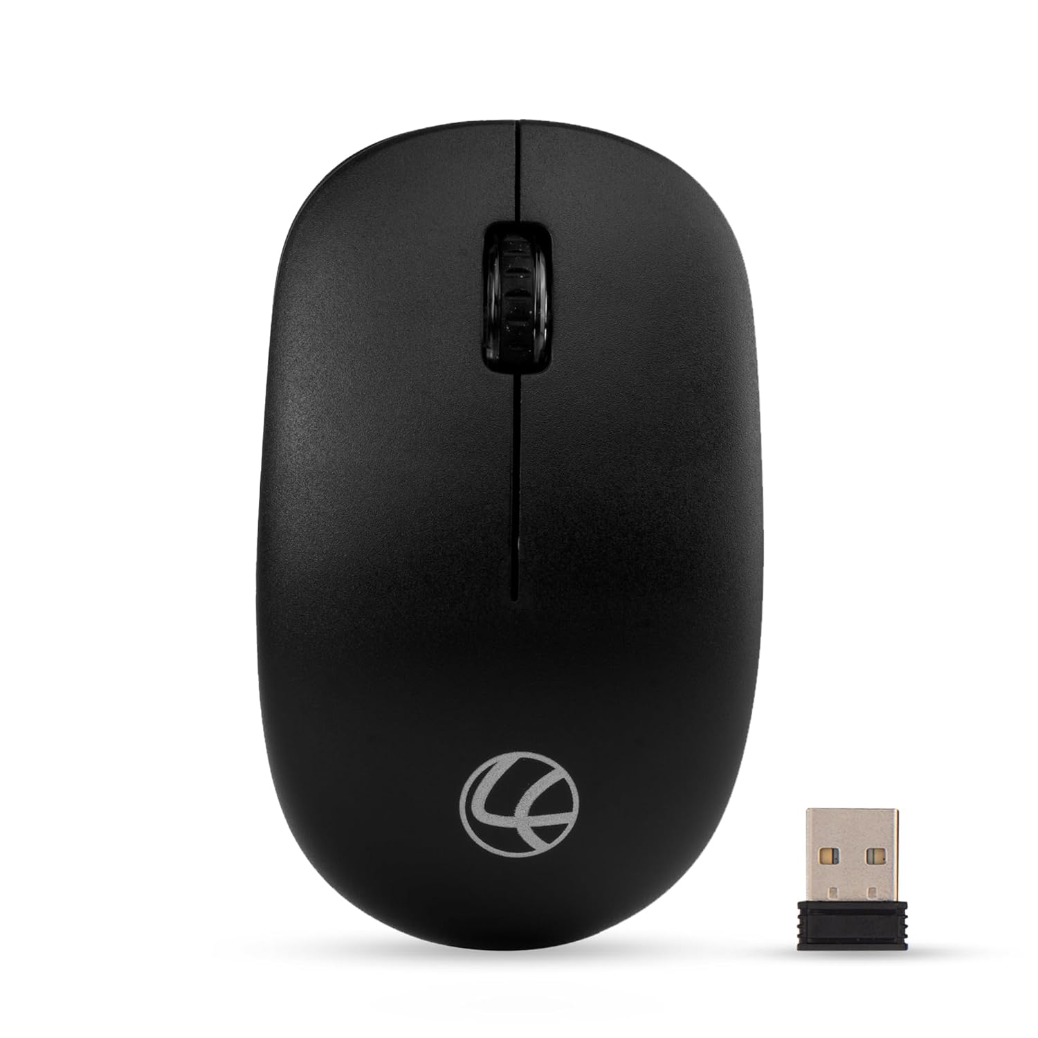 LAPCARE Safari III B Wireless Mouse-2.4GHz High Precision with Upto 1600 DPI, Nano Receiver and Plug & Play Usage -USB/Black-with 3 Year Warranty