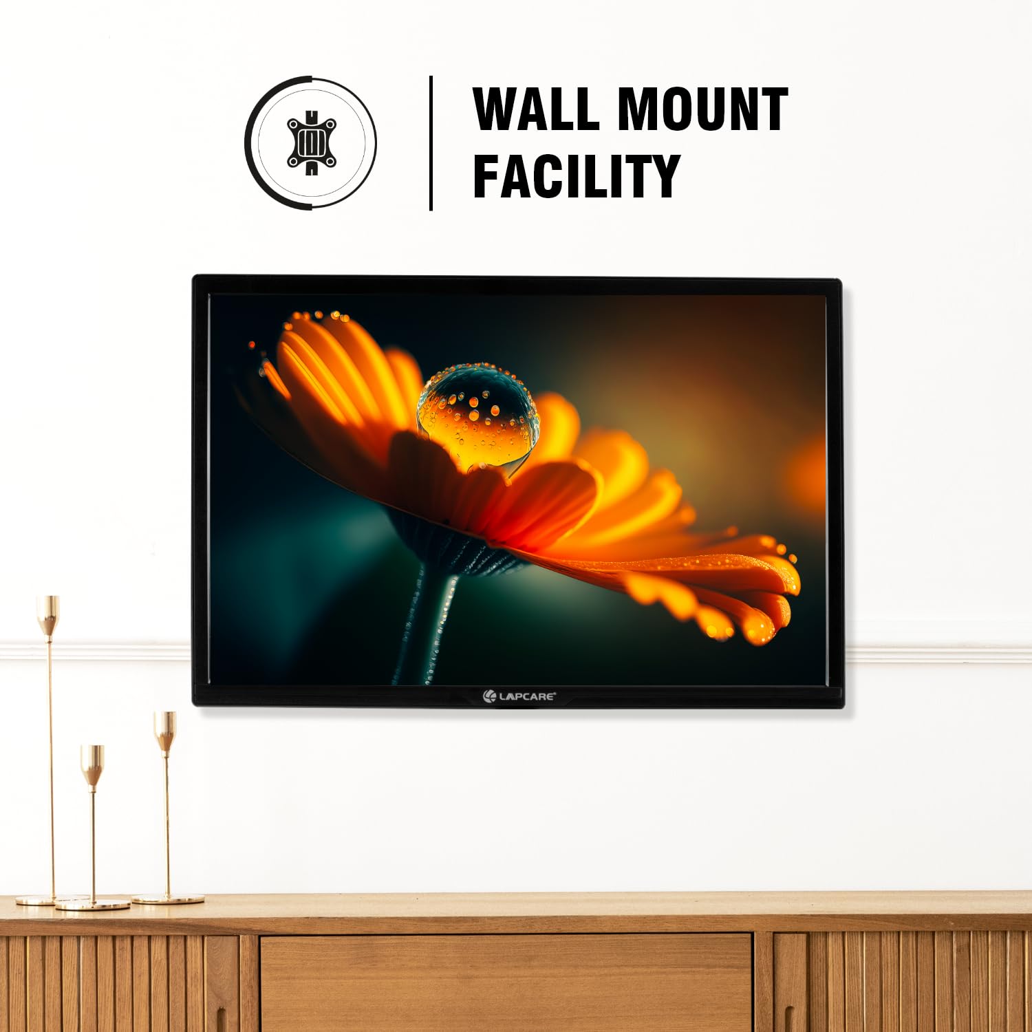 LAPCARE LM195WDH 19 Inch(48.26CM) LED Display 16:10 1440x900 Pixel Ratio,Tilt Stand,Vesa Mount,HDMI + VGA Port (Black)