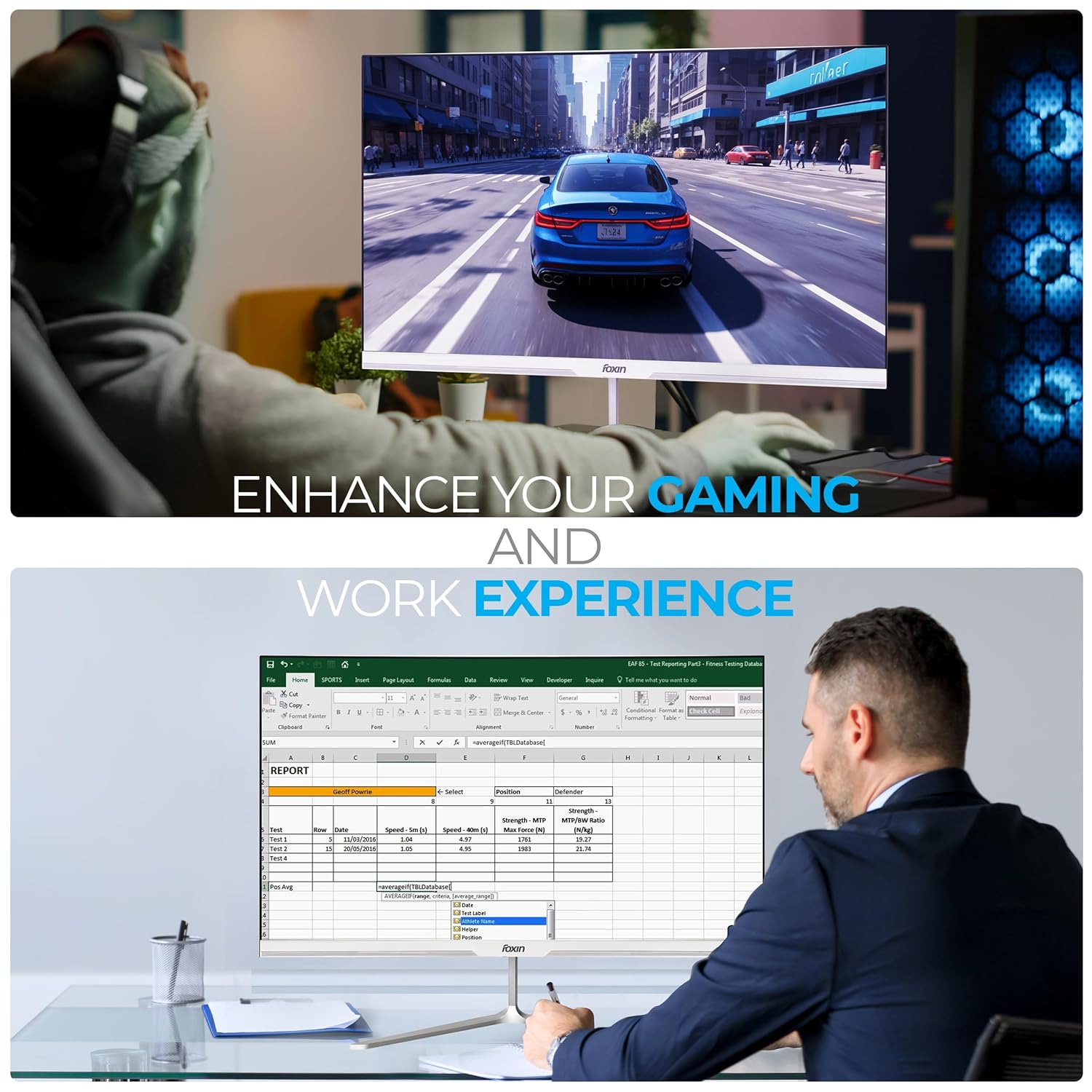 Foxin 21.5 Inch Full HD LED Monitor (1920 x 1080) Elite Series | IPS Panel | 100Hz | True Pixel | Anti-Glare & Flicker Free | Frameless | 16.7 Million Colors | Elite Series
