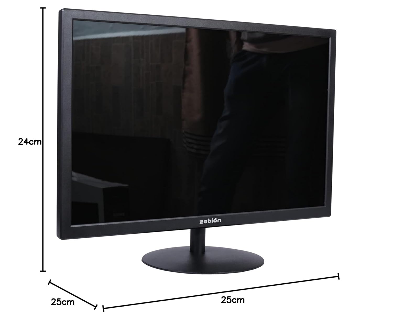 Zebion 24HD 24 Inch (60.96 Cm) Wide Led Monitor with Supporting Hdmi, Vga Input, Resolution 1920 X 1200 Pixels, 17M Colors, Glossy Panel, Slim Design and Durable Body (Black)