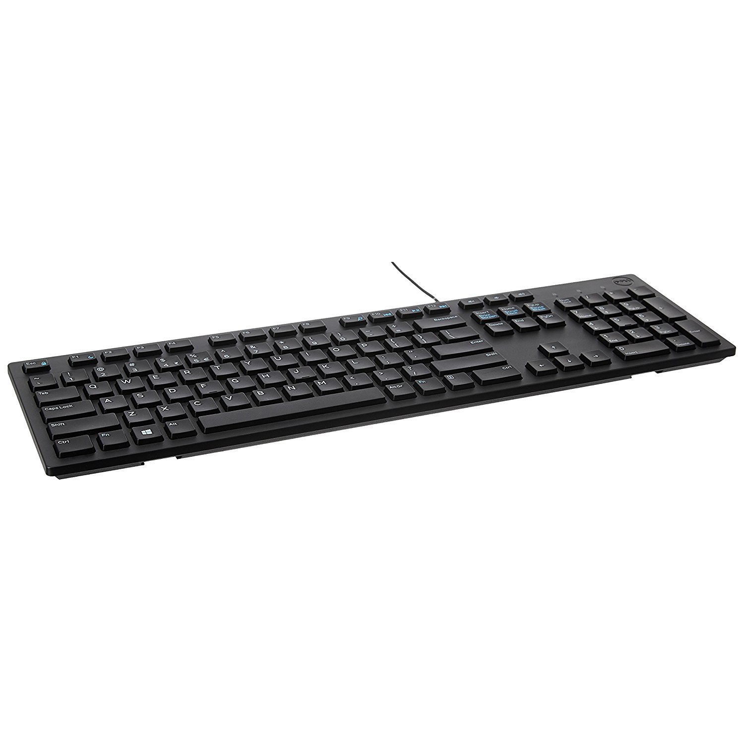Dell KB216-Black Multimedia Wired Keyboard with USB Interface, Plunger Keys Technology and Chiclet Key Style, Hot Key-Volume, Mute, Play/Pause, Backward, Forward, Warranty 1 Year