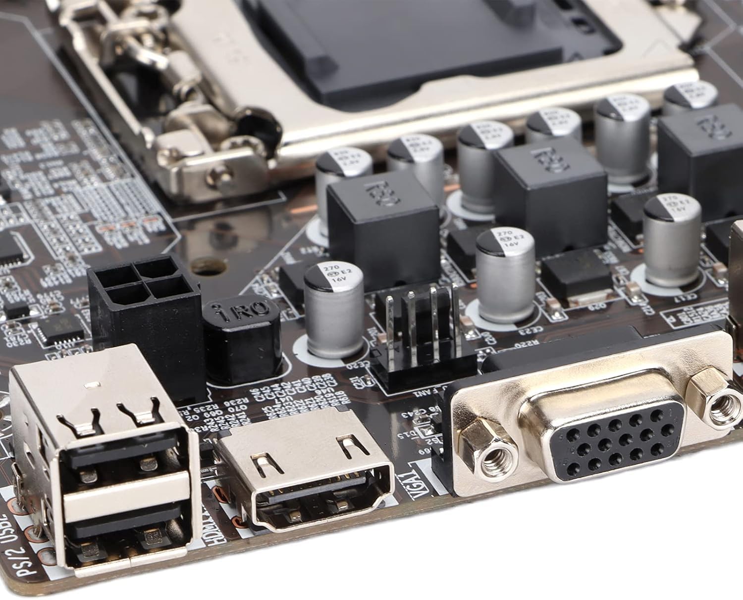 CHIST- NEXTRON H61 Desktop Motherboard with LGA 1155 Socket Supports NVMe SSD (3.0 2USB Ports, 2.0 4USB Ports,1Audio, HDMI, VGA Port, LANPort)