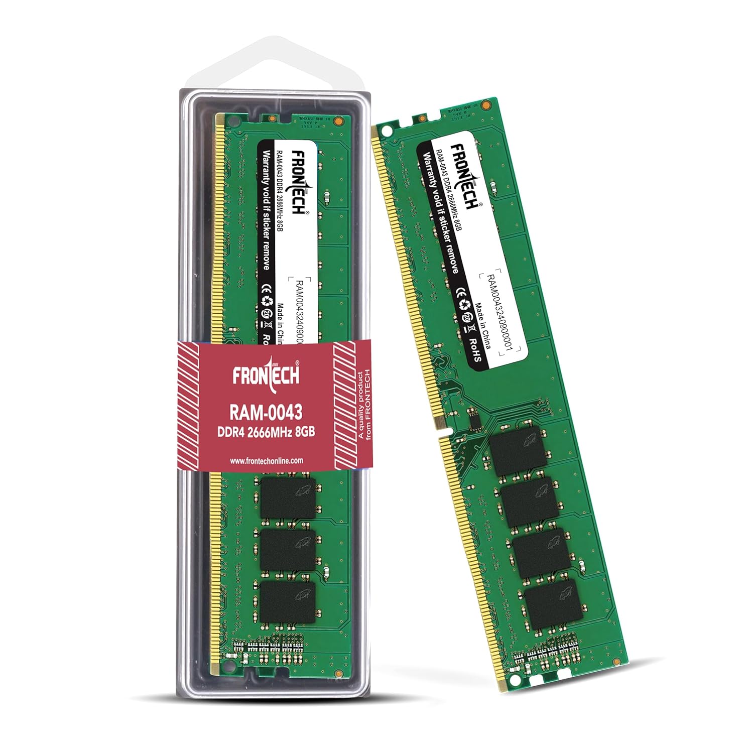 FRONTECH 8GB DDR4 16 Chips 3200 MHz Desktop RAM Memory, Suitable for Gaming, Multitasking (RAM-0043)