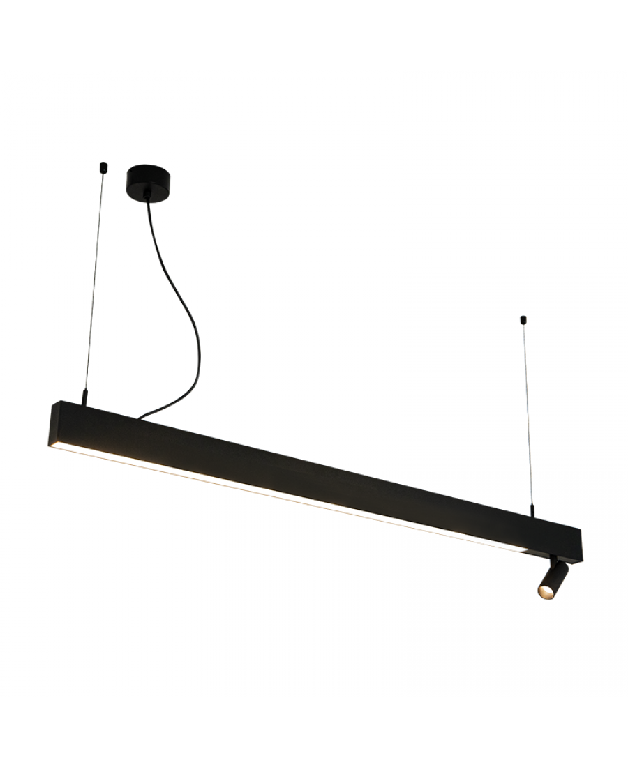 45232 SUSPENSION BETA LED 7W + 32W 3000K NOIR