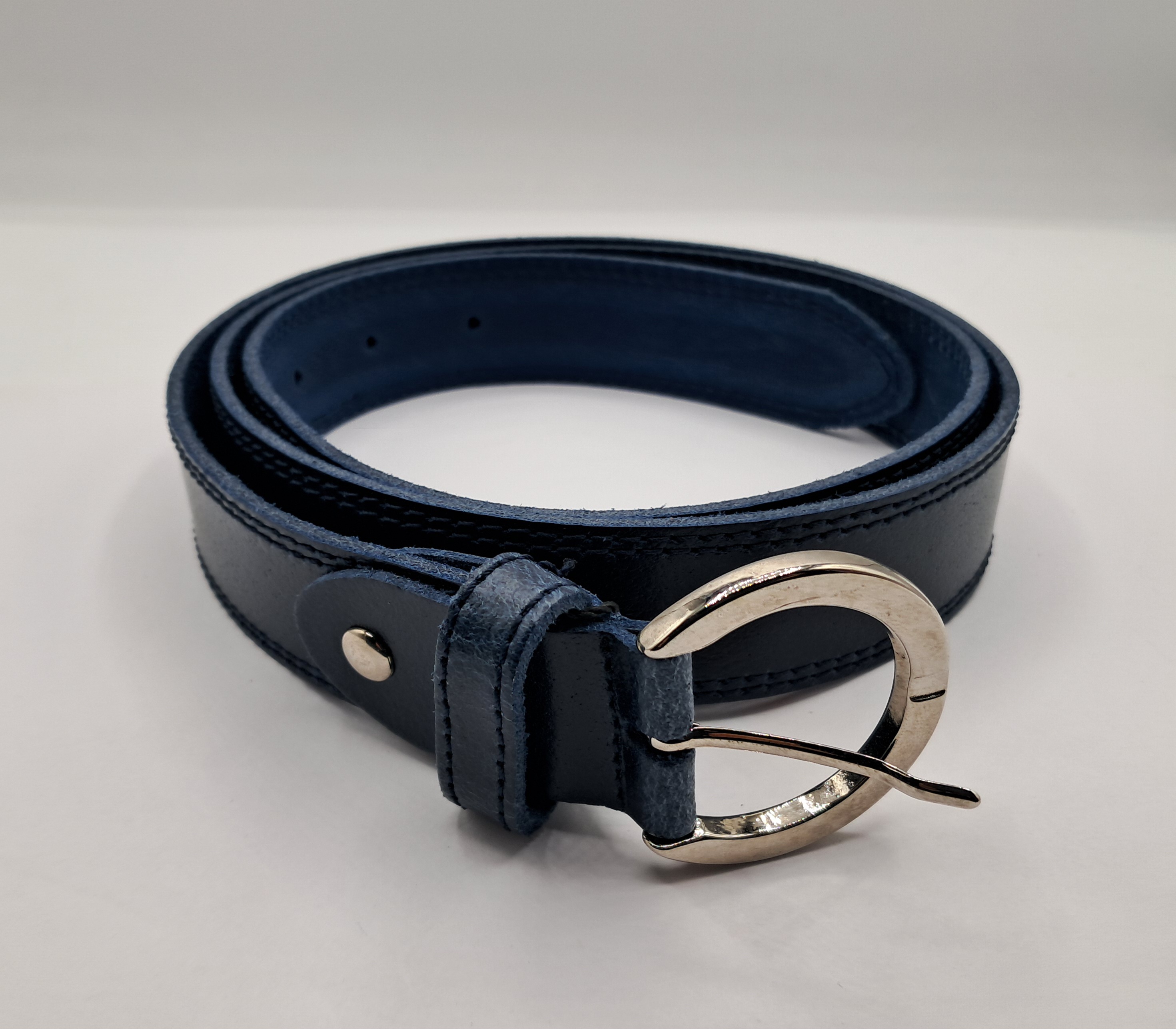 CINTURON MUJER (EMILIO FARAONI) PIEL AZUL ref.15119