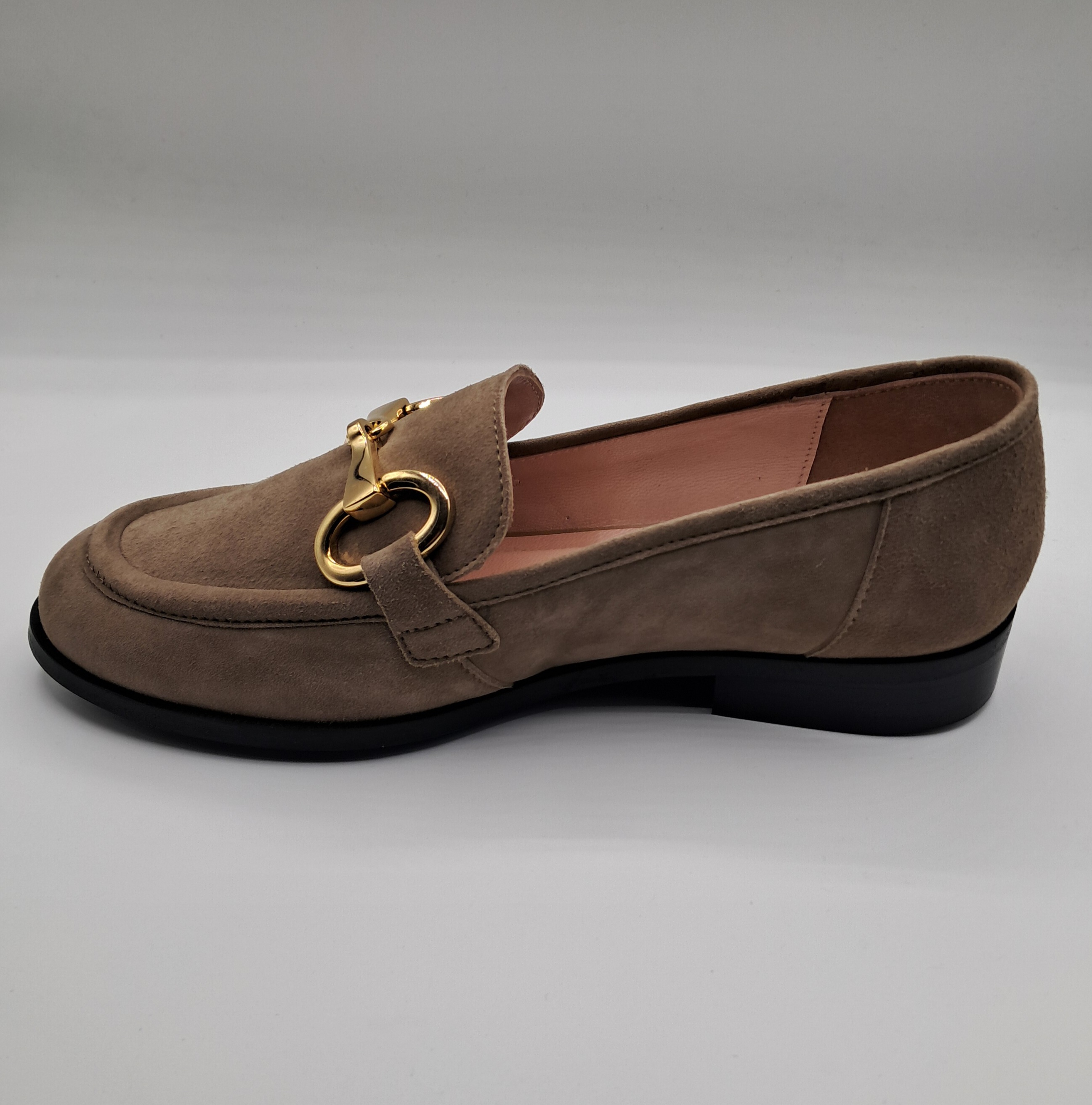MOCASÍN (DANIELA) DE SERRAJE (MARRÓN) ref.15203