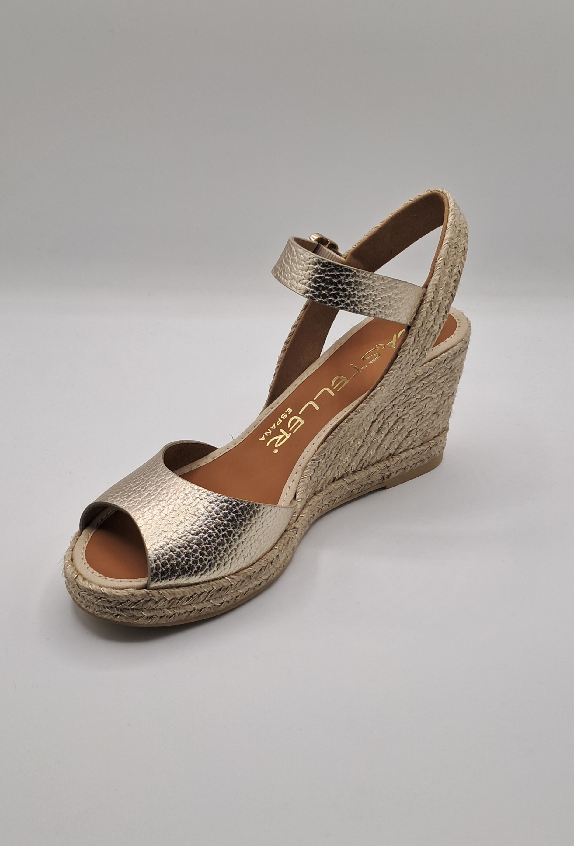 ESPARTEÑAS (CASTELLER) LAMINADO PLATINO (ESPADRILLES) ref.15237