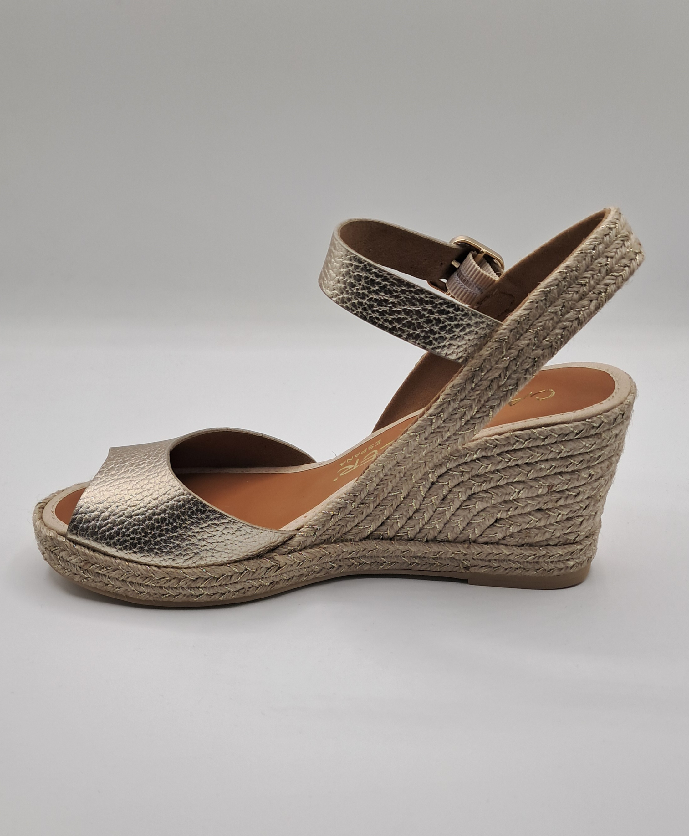 ESPARTEÑAS (CASTELLER) LAMINADO PLATINO (ESPADRILLES) ref.15237