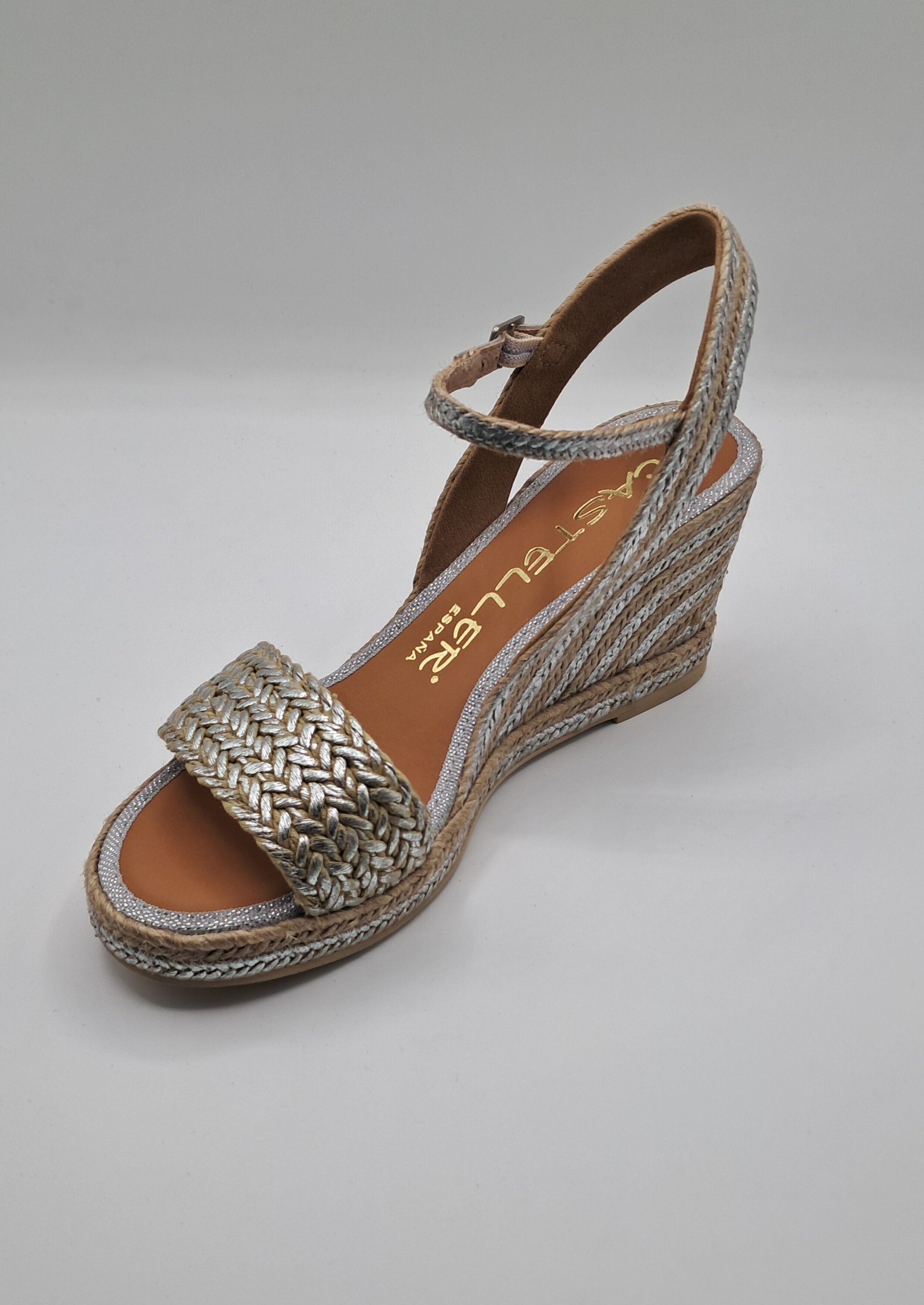 ESPARTEÑAS (CASTELLER) YUTE PLATA (ESPADRILLES) ref.15238