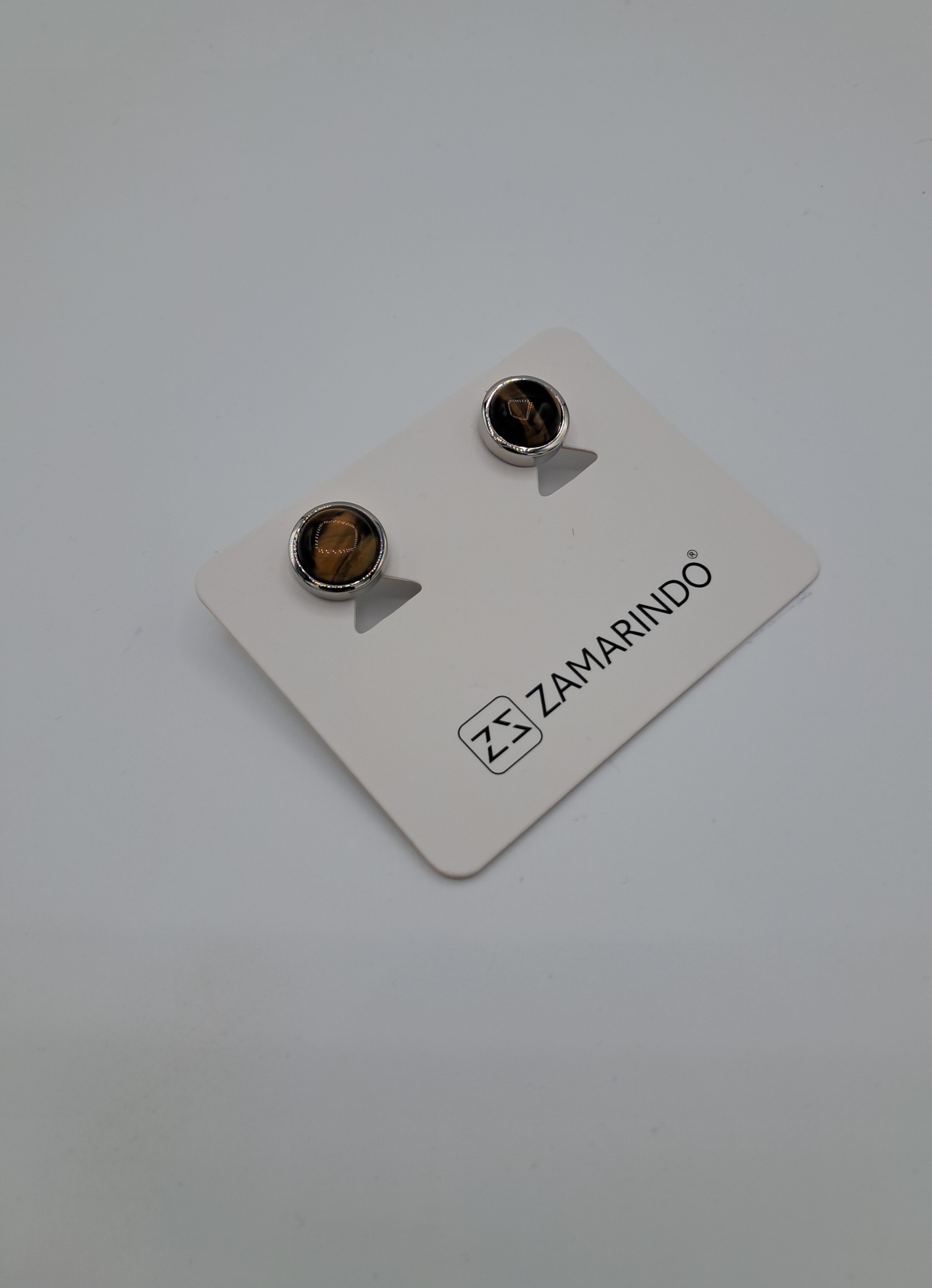 PENDIENTES (ZAMARINDO) OJO DE TIGRE (EARRINGS) Ref.13312