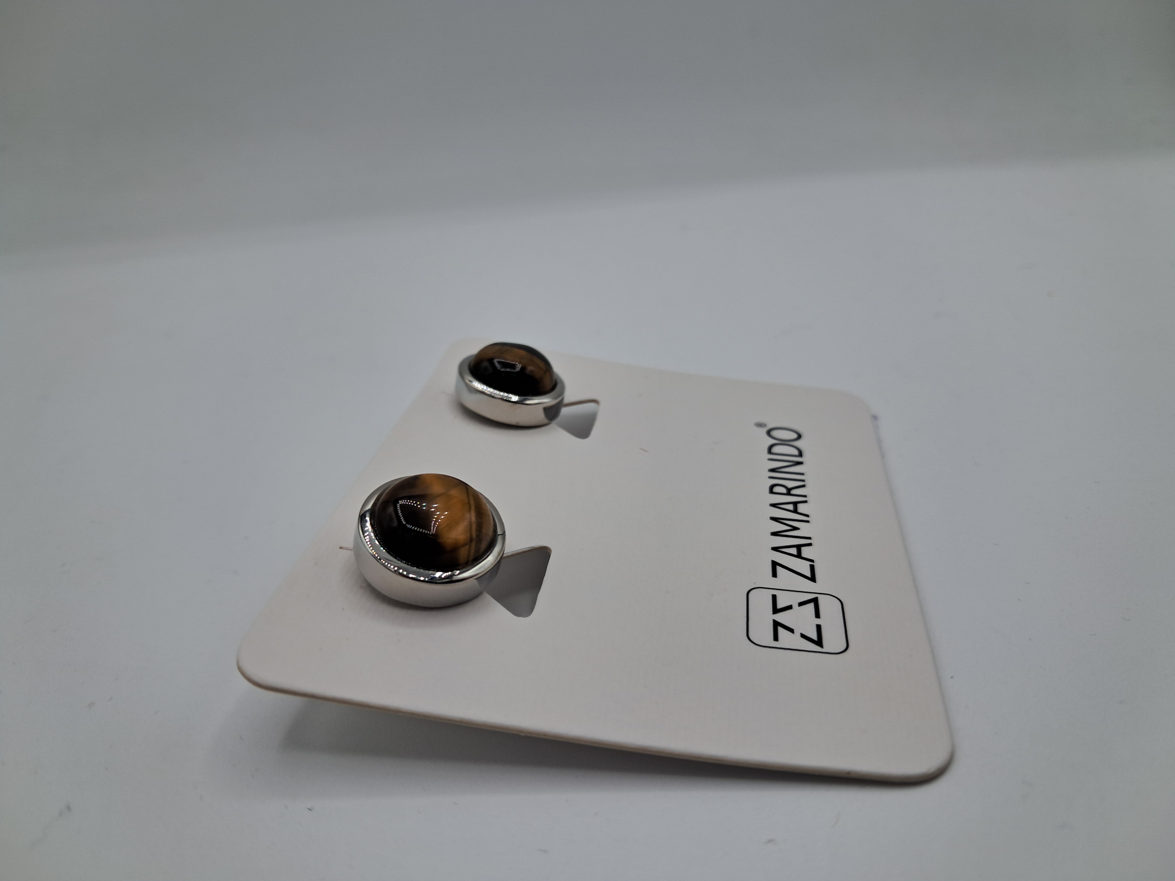 PENDIENTES (ZAMARINDO) OJO DE TIGRE (EARRINGS) Ref.13312