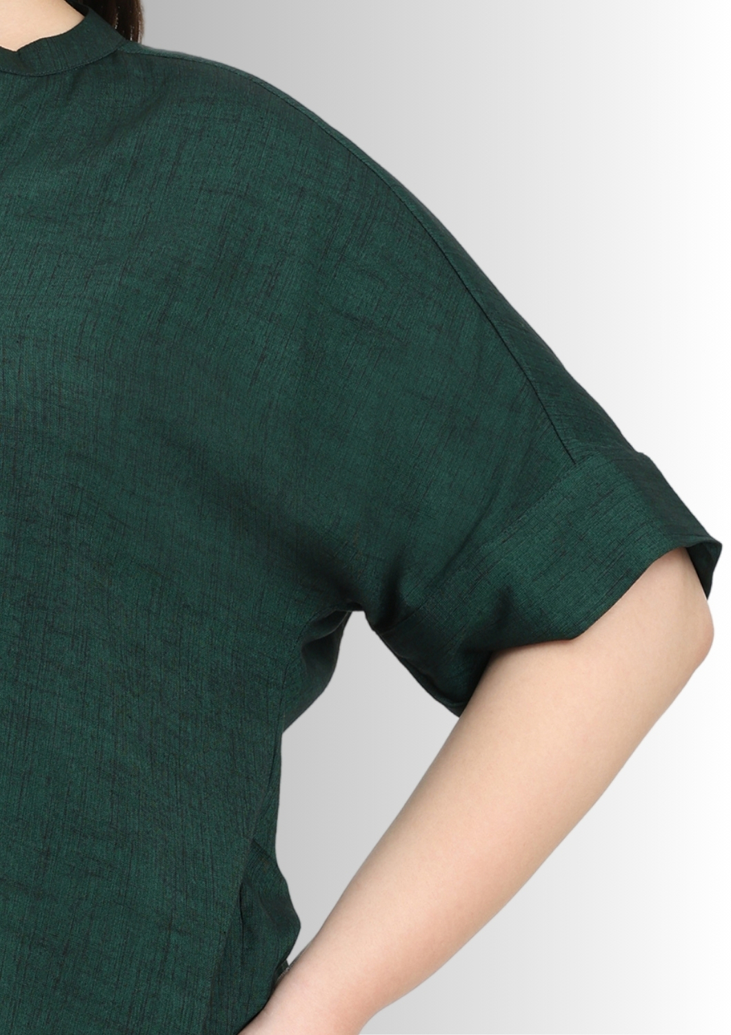 Bottle Green Relaxed fit Tops for Women