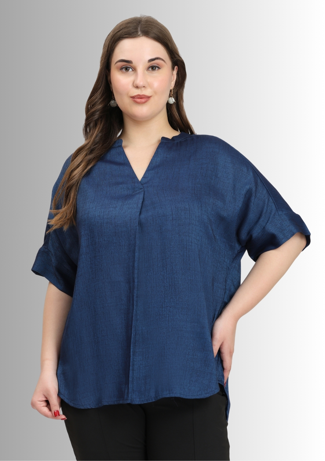 Loose fit Top for Women Blue