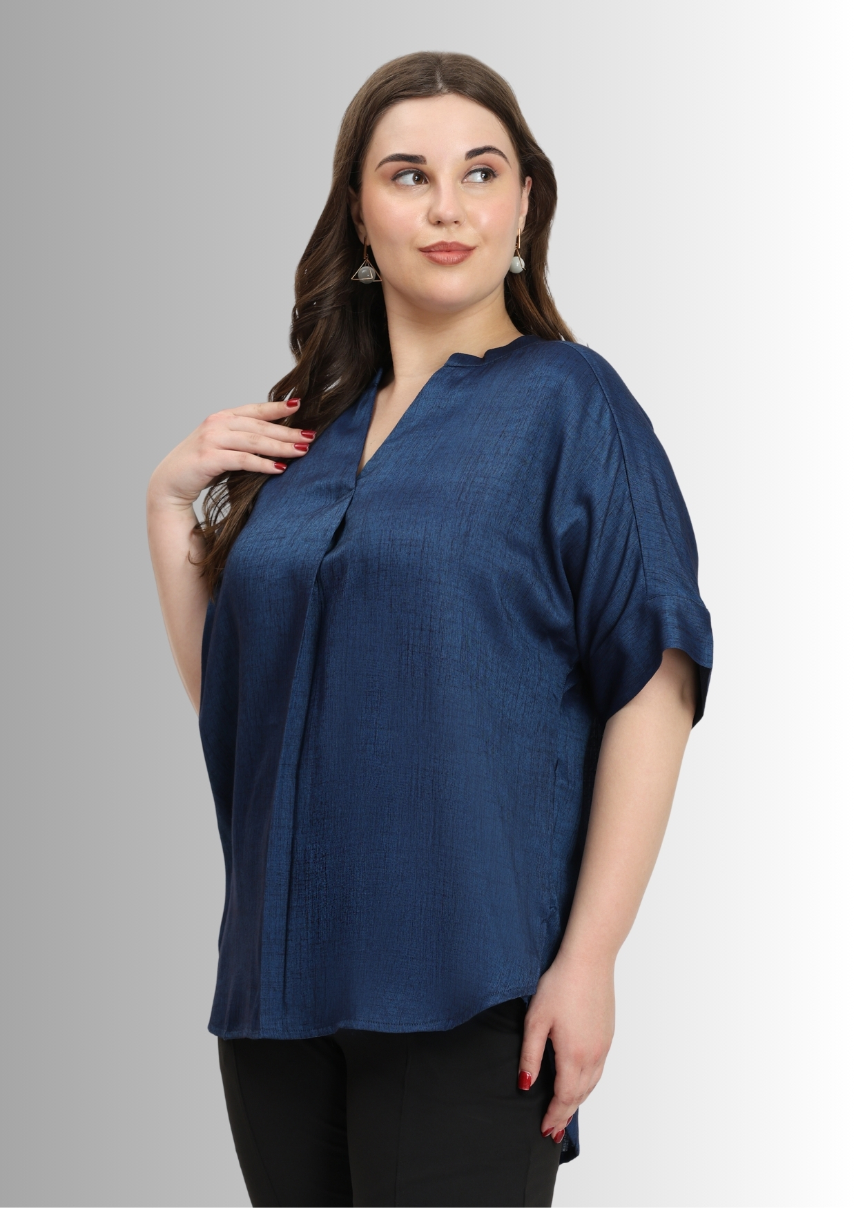 Loose fit Top for Women Blue