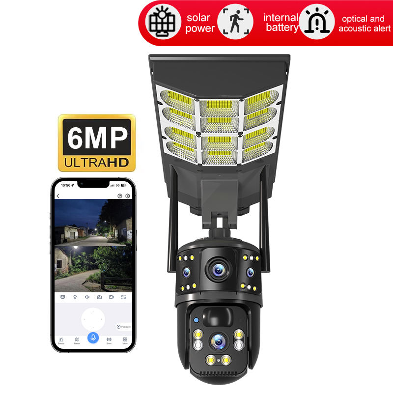 Solar-Powered LED Street Light Camera for Outdoor