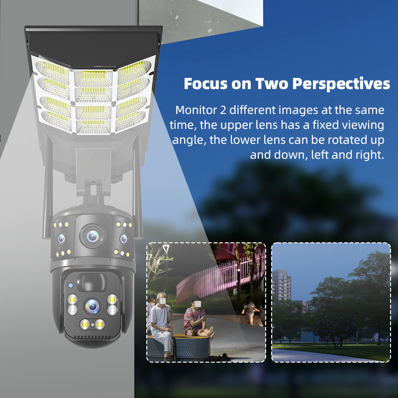 Solar-Powered LED Street Light Camera for Outdoor