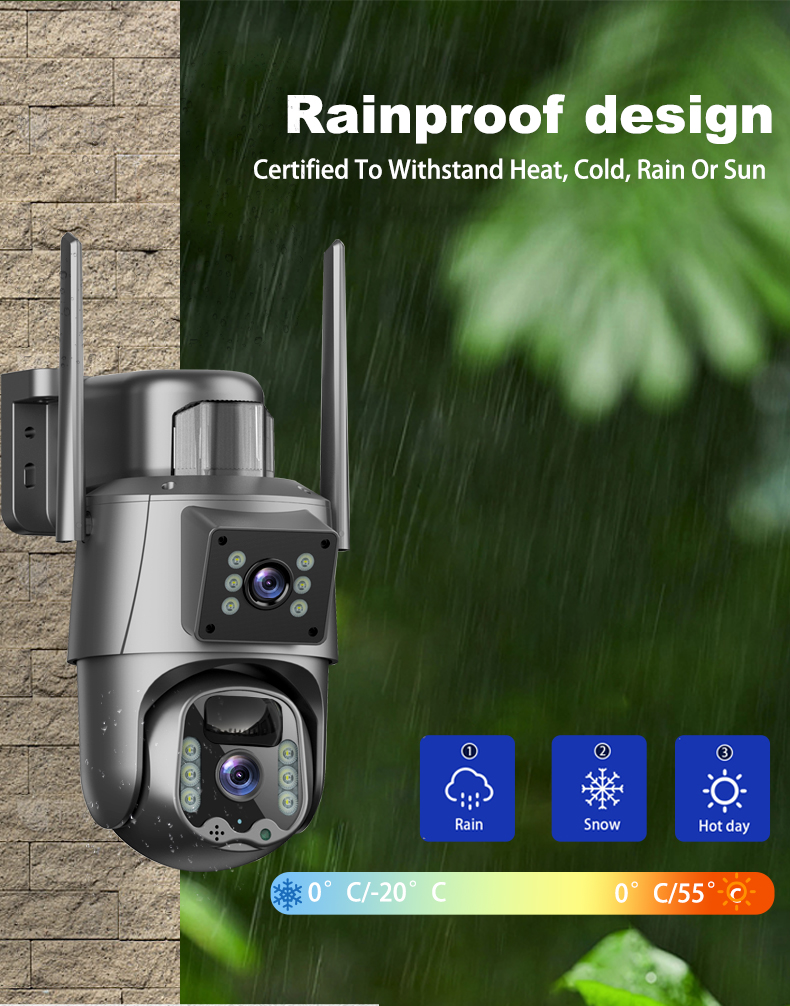  Solar Panel Power IP Camera PIR 4G Security Camera