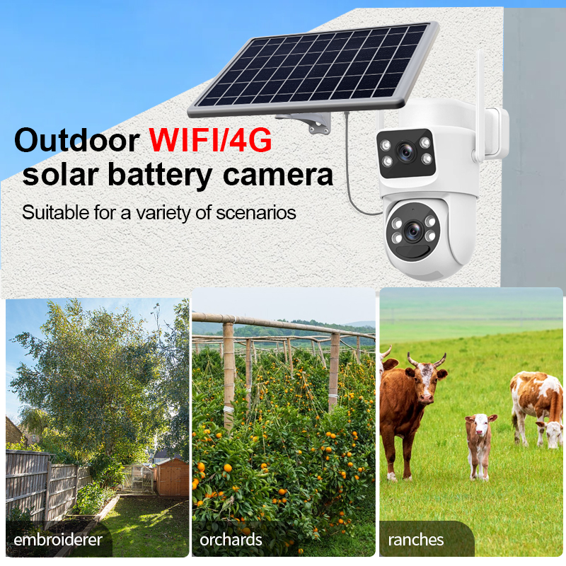 4G Solar Panel - Powered IP Camera with PIR and 1 HD Lens