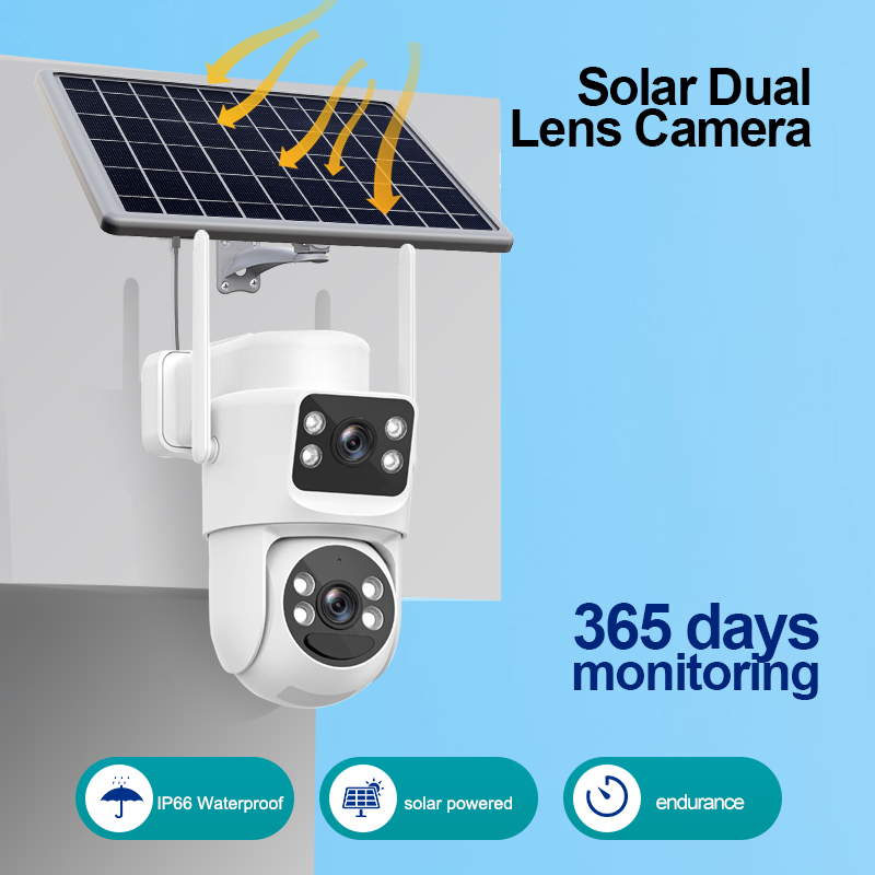 4G Solar Panel - Powered IP Camera with PIR and 1 HD Lens