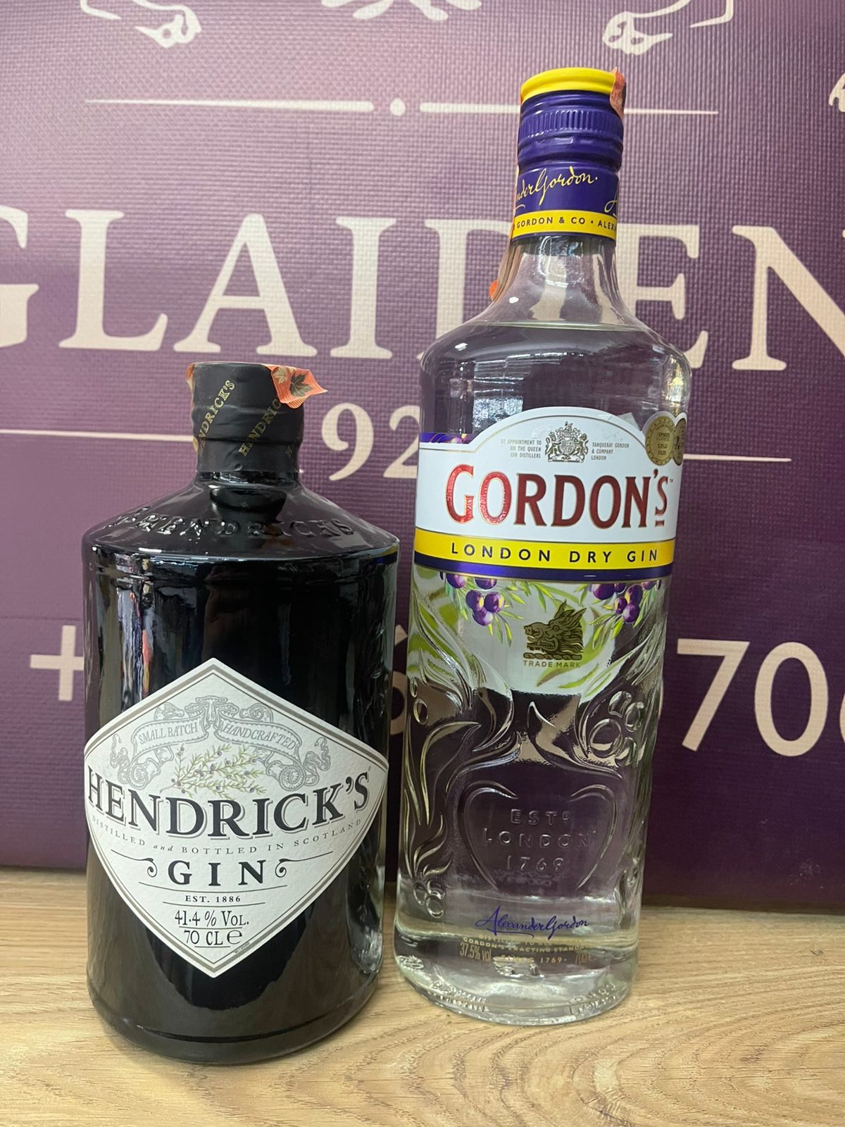 Hendrick's Gin & Gordon's London Dry Gin