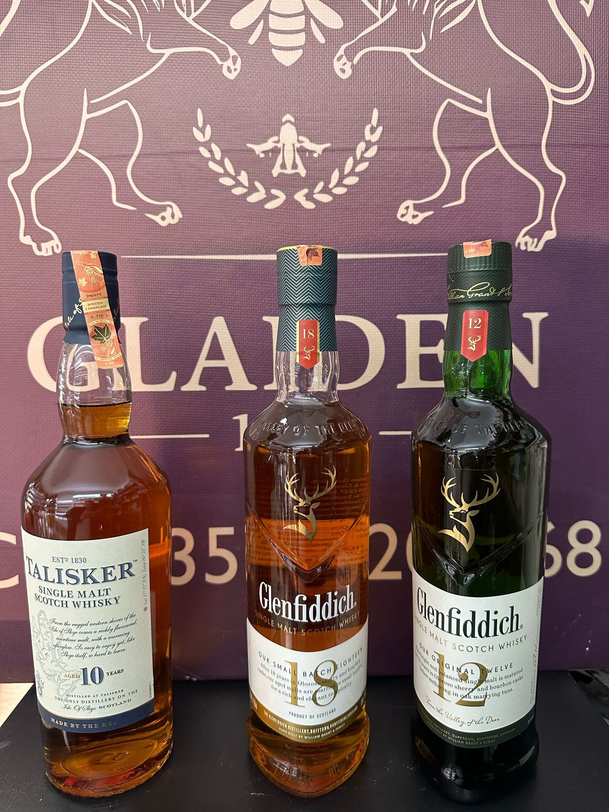 talisker+glenfiddich12+glenfiddich18
