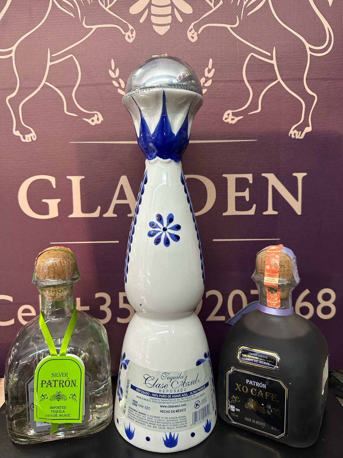 TEKILA PATRON SILVER+PATRON XO CAFFE+TEKILA REPOSADO CLASE AZUL