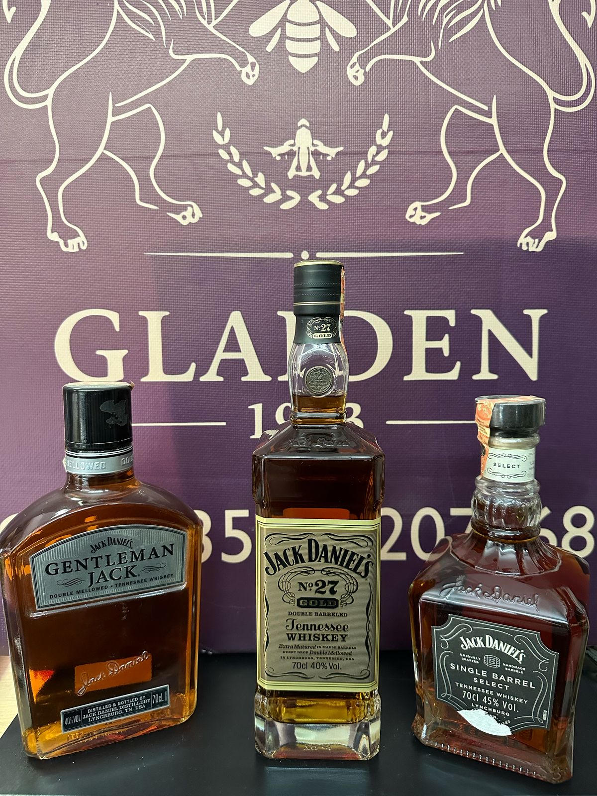 GENTLEMAN JACK+JACK DANIELS GOLD+JACK DANIELS SINGLE BARREL