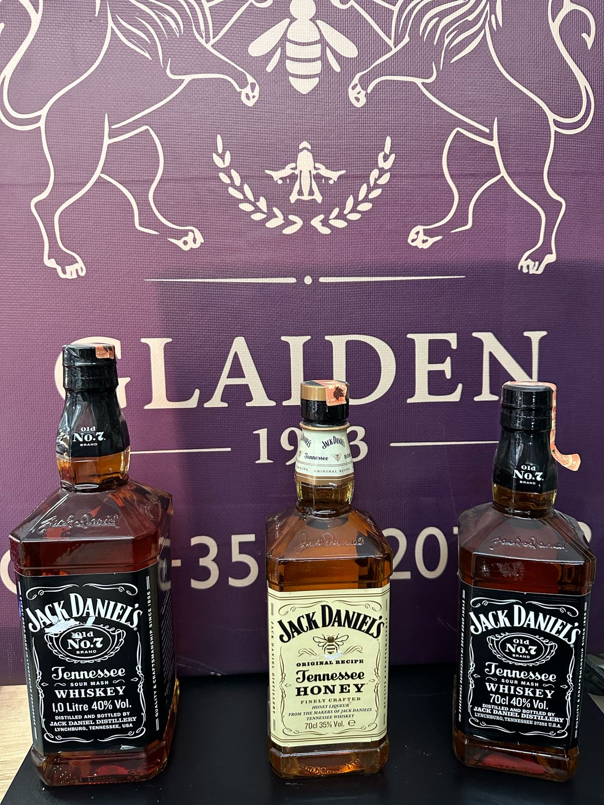 JACK DANIELS HONEY+JACK DANIELS 0.7+JACK DANIELS 1L