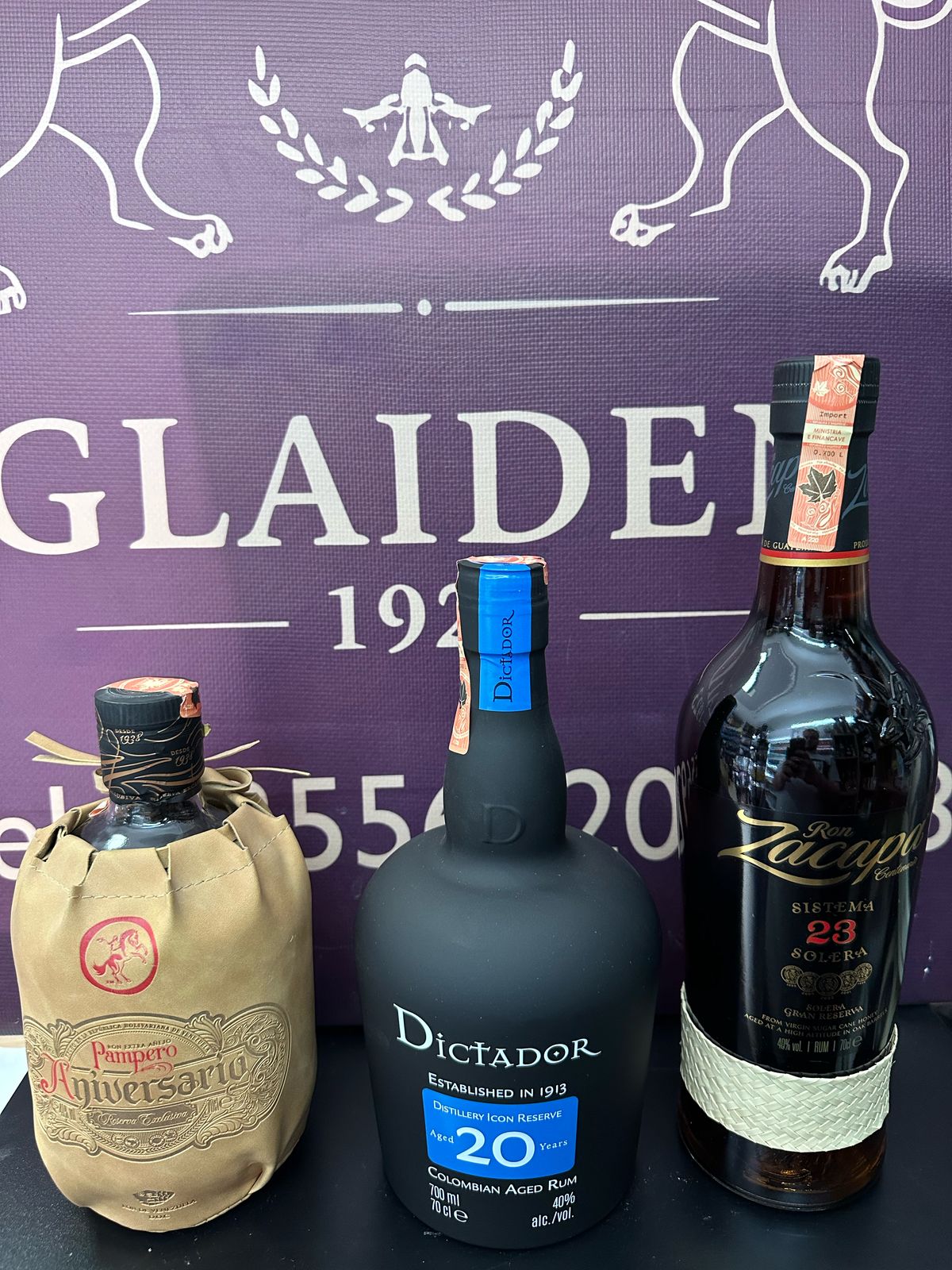 RUM ZACAPA+DICTADOR 20+PAMPERO