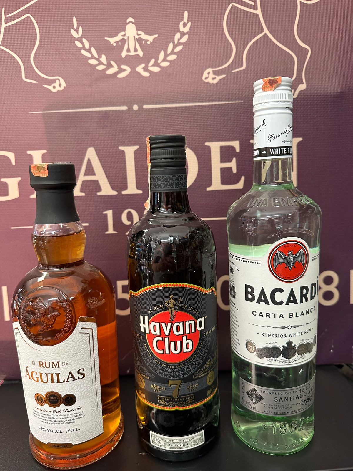 RUM HAVANA+BACARDI+AGUILAS