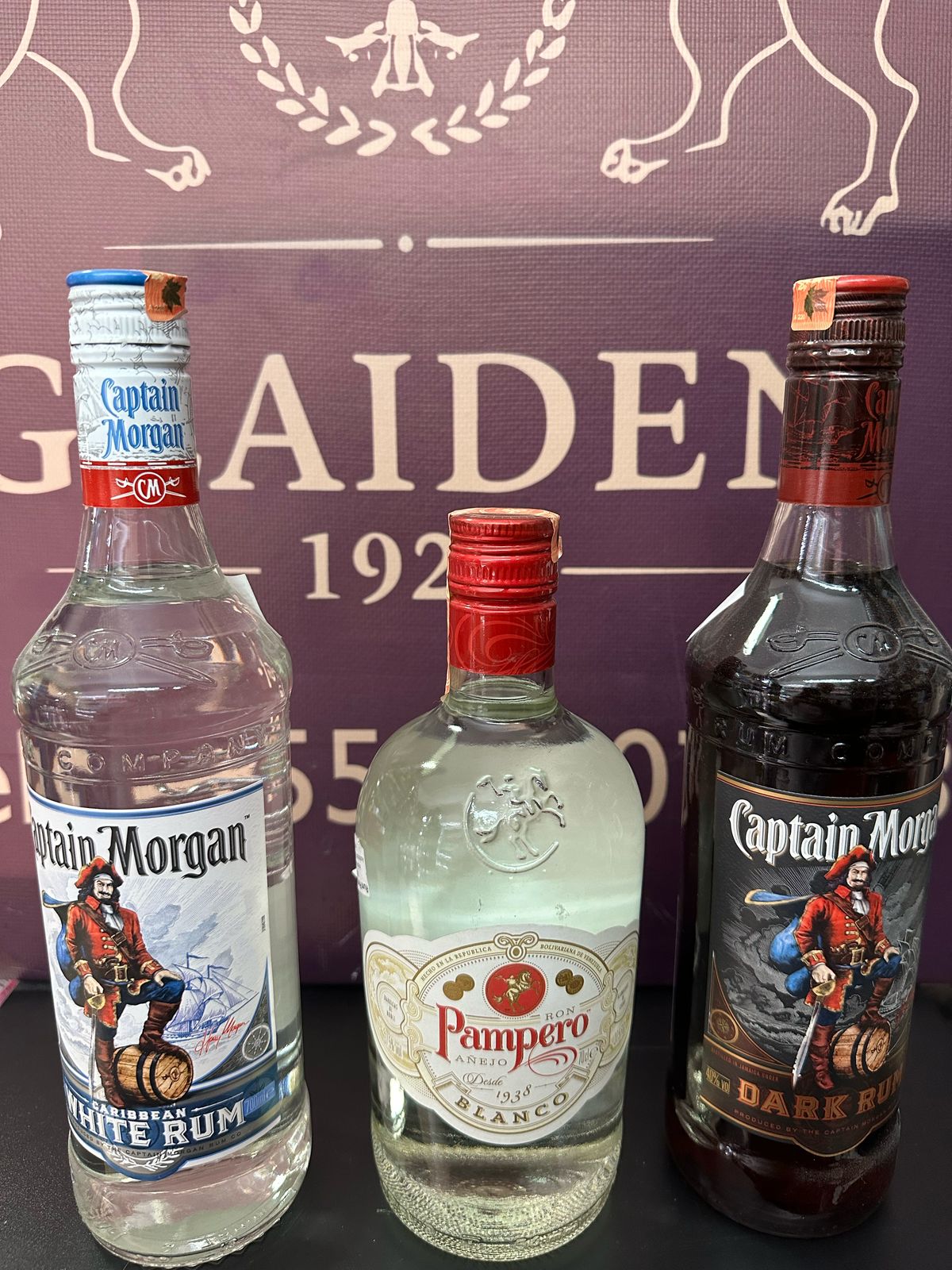 RUM CAPTAIN MORGAN+PAMPERO