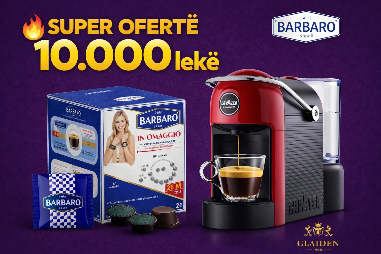 ekspres lavazza a modo mio jolie + 100 kapsula a modo mio
