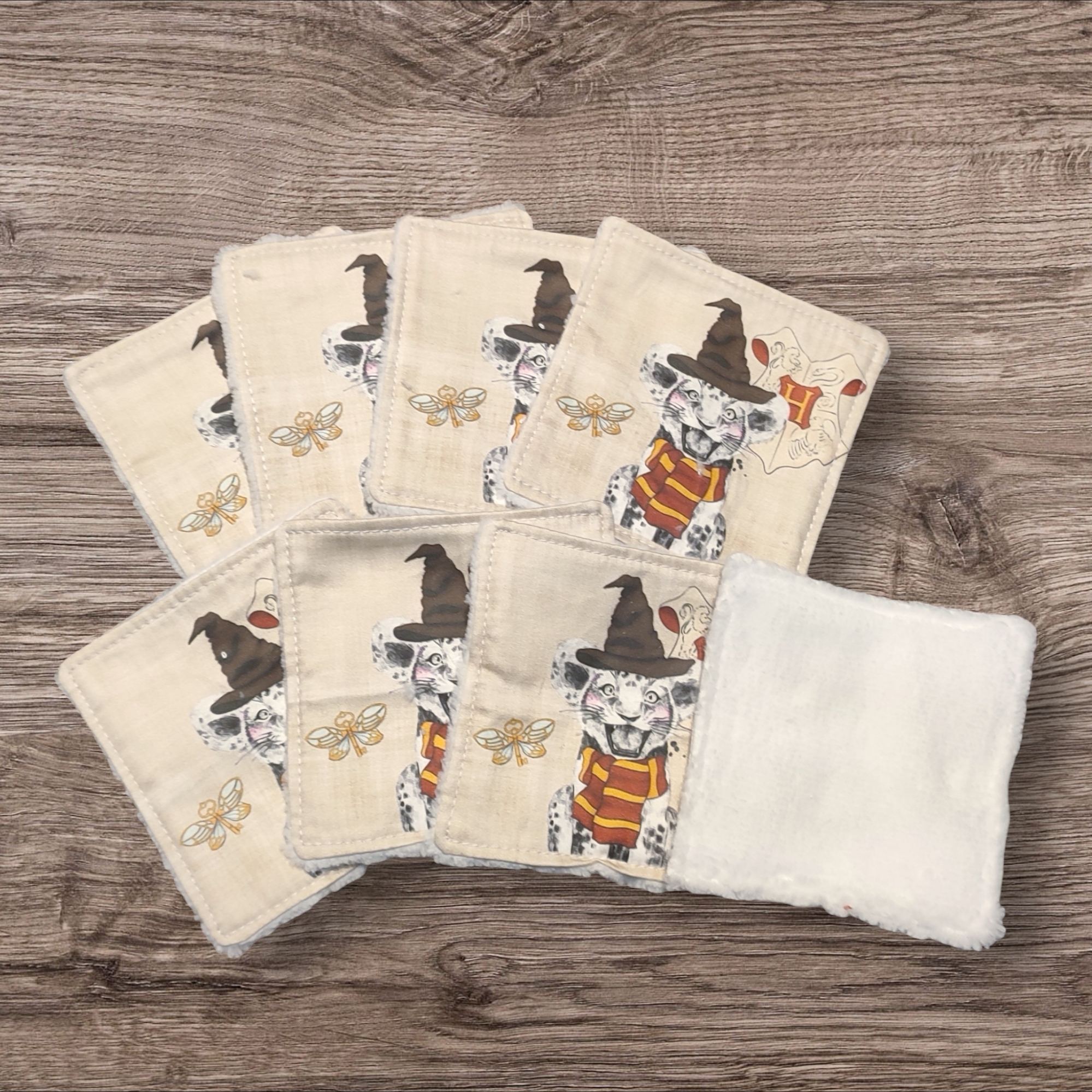 Lot de 8 lingettes lavables