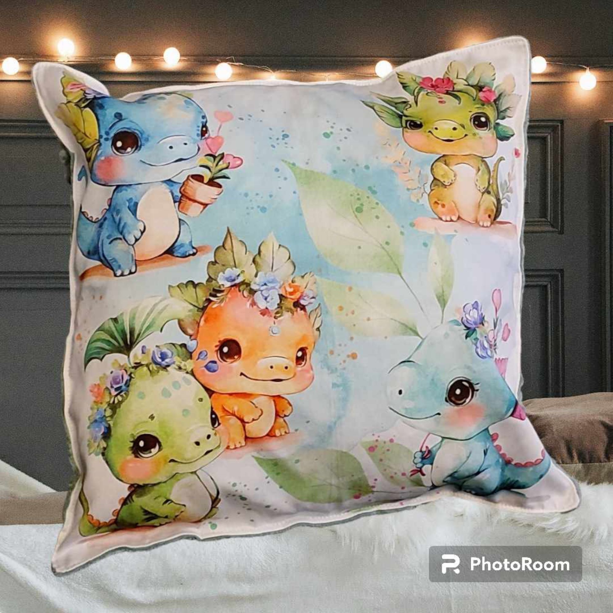 Housse de coussin décoratif avec illustrations de dragon