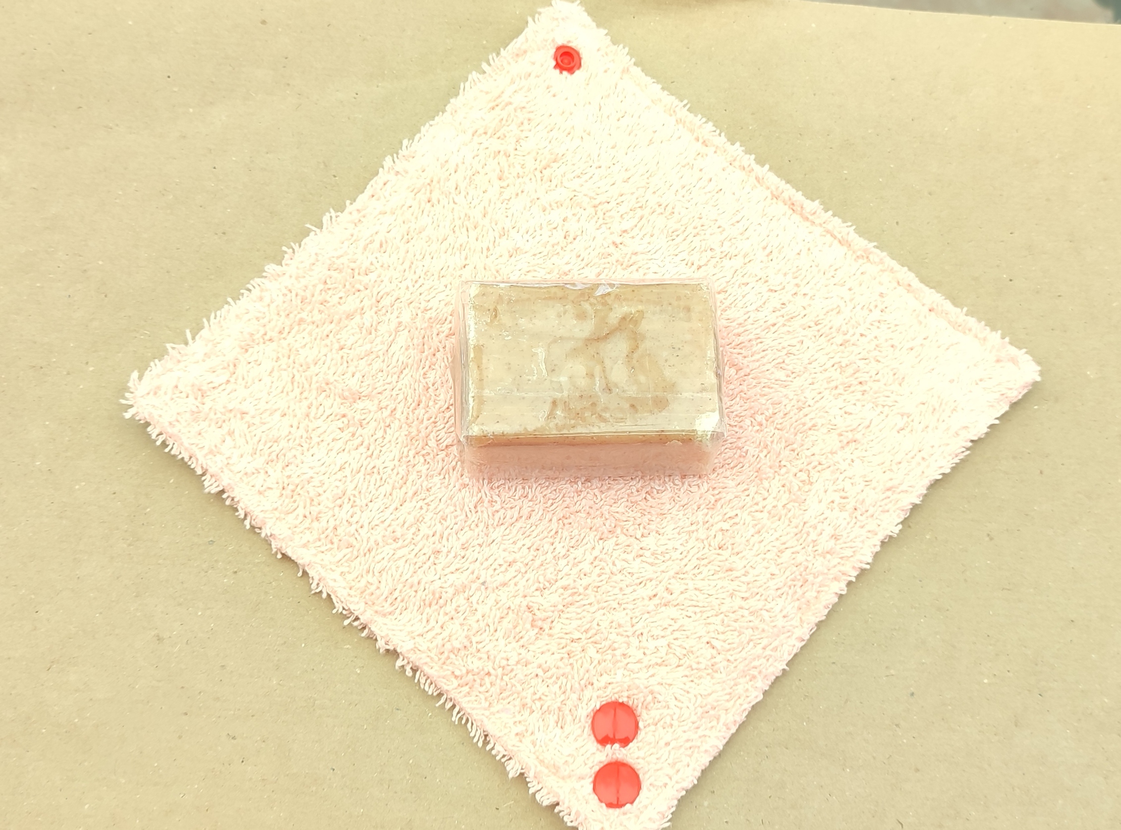Pochette à savon en tissu