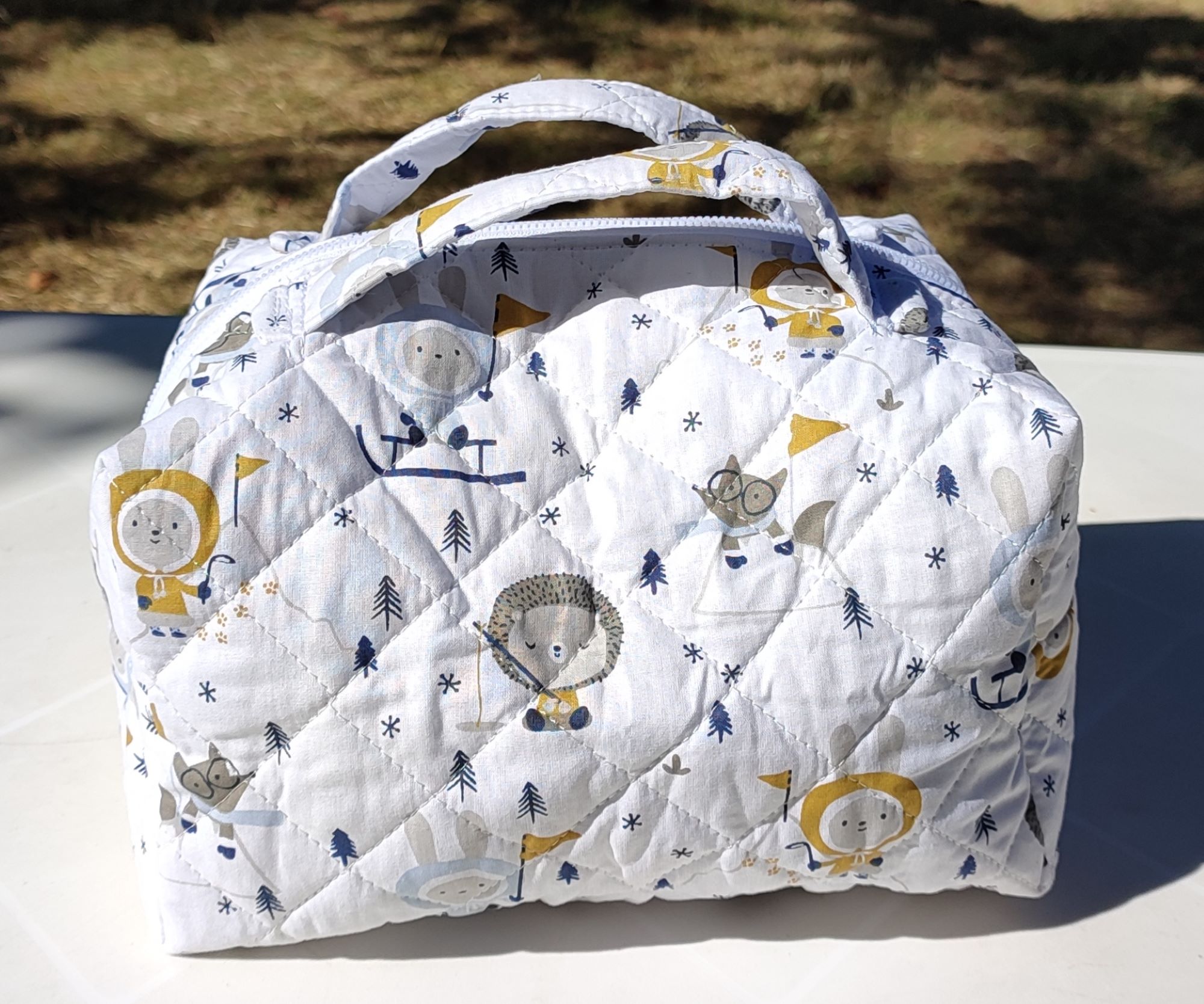 Trousse de toilette matelassée style vanity case 