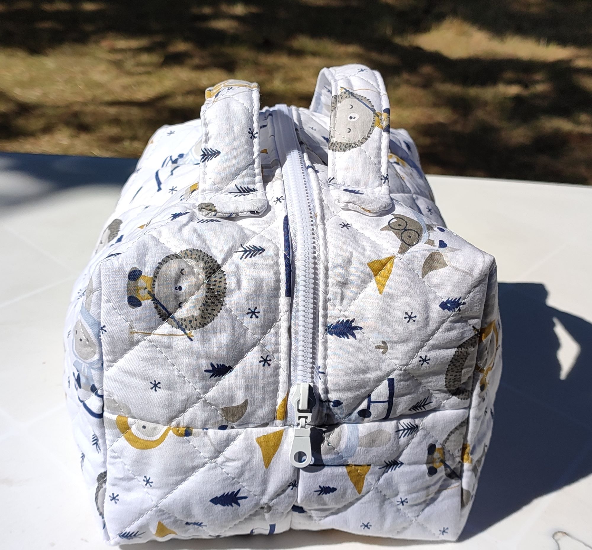Trousse de toilette matelassée style vanity case 