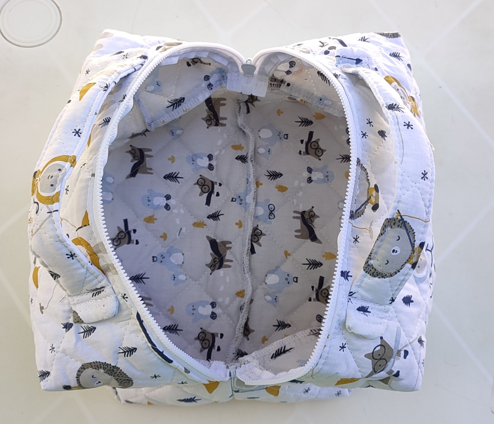 Trousse de toilette matelassée style vanity case 