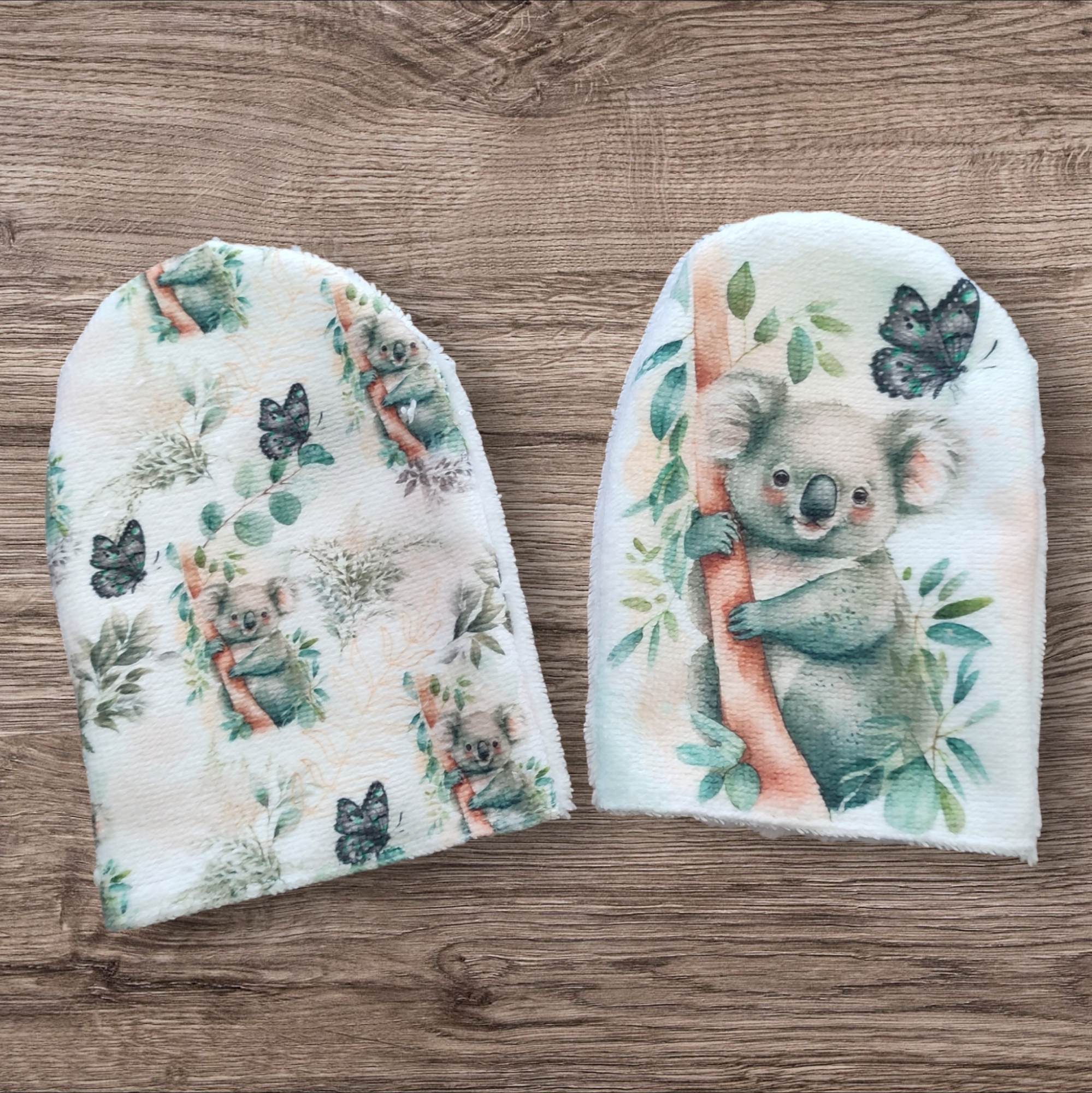 Lot de 2 mini-gants de toilette 