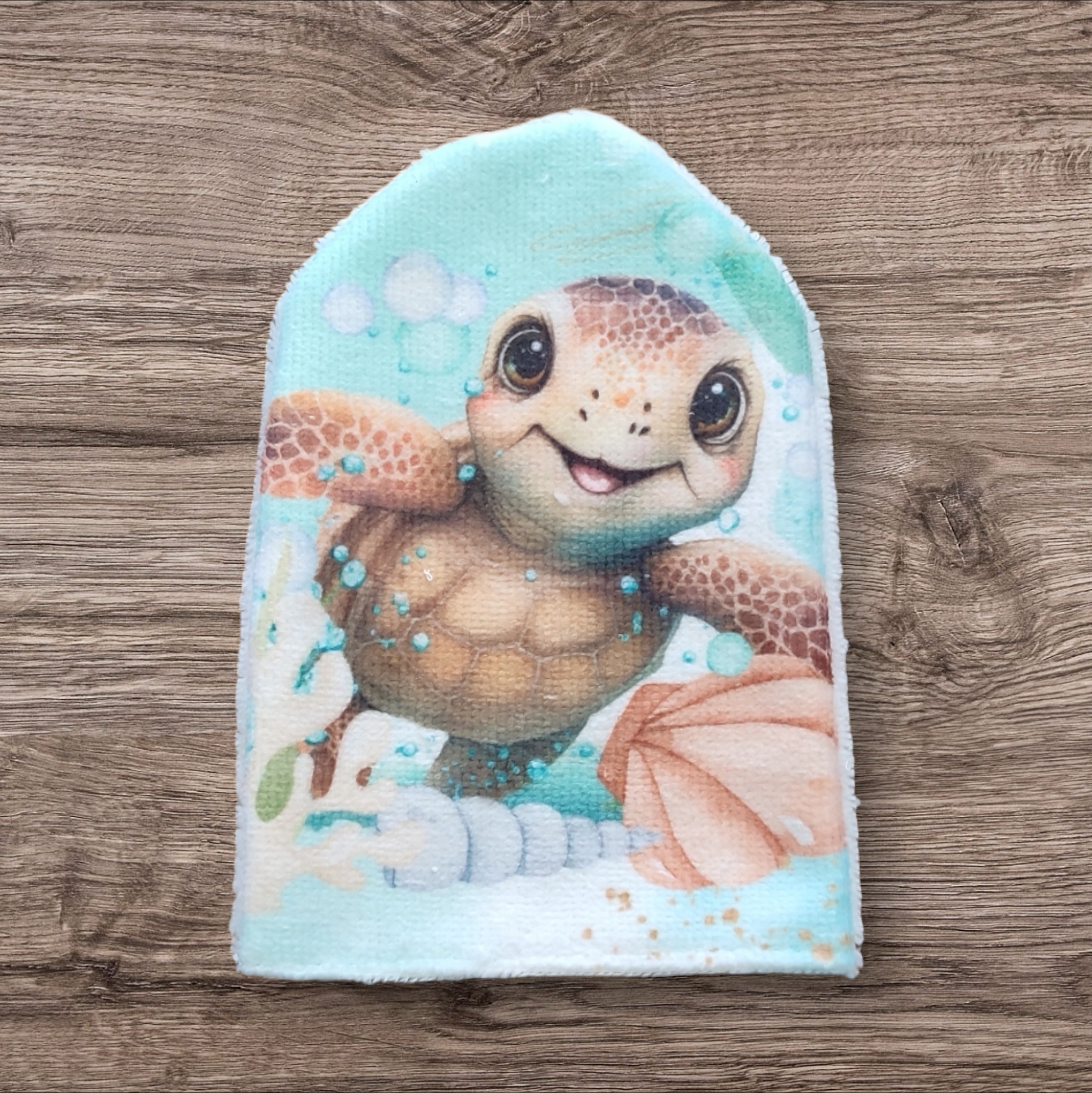 Gants de toilette , motif tortue , lot de 2
