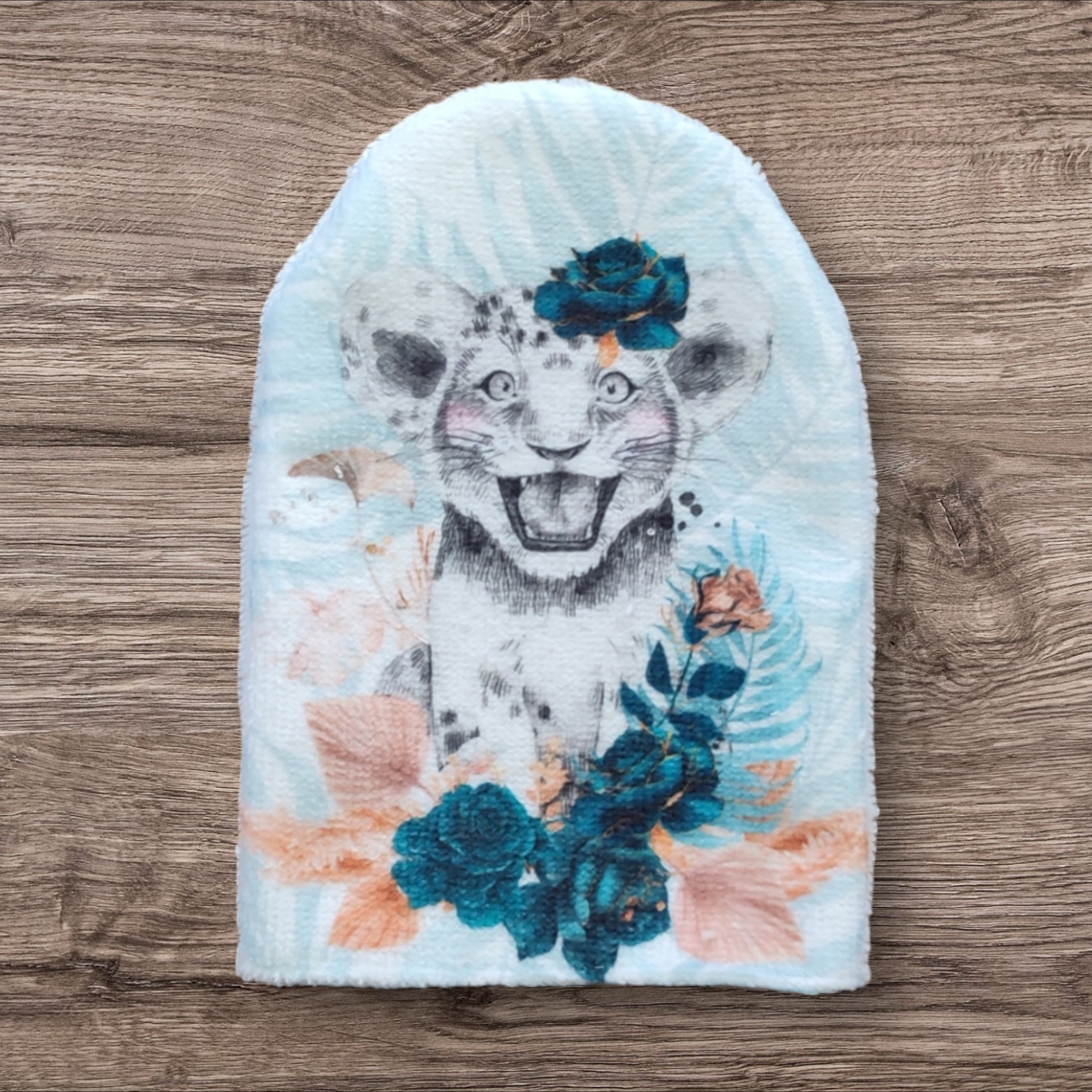 Gants de toilette , motif lion , lot de 2