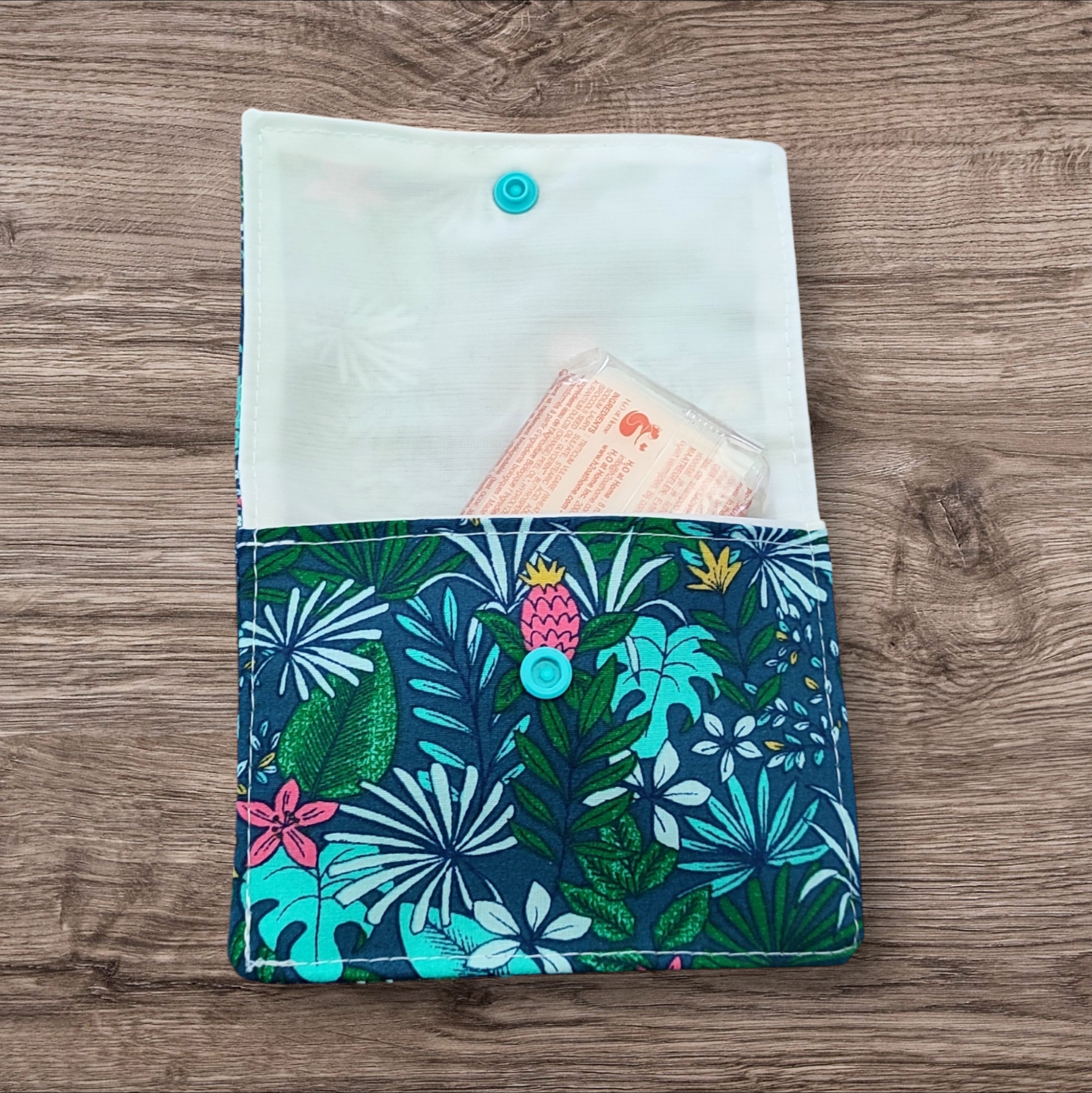 Pochette à savon imperméable, motif tropical