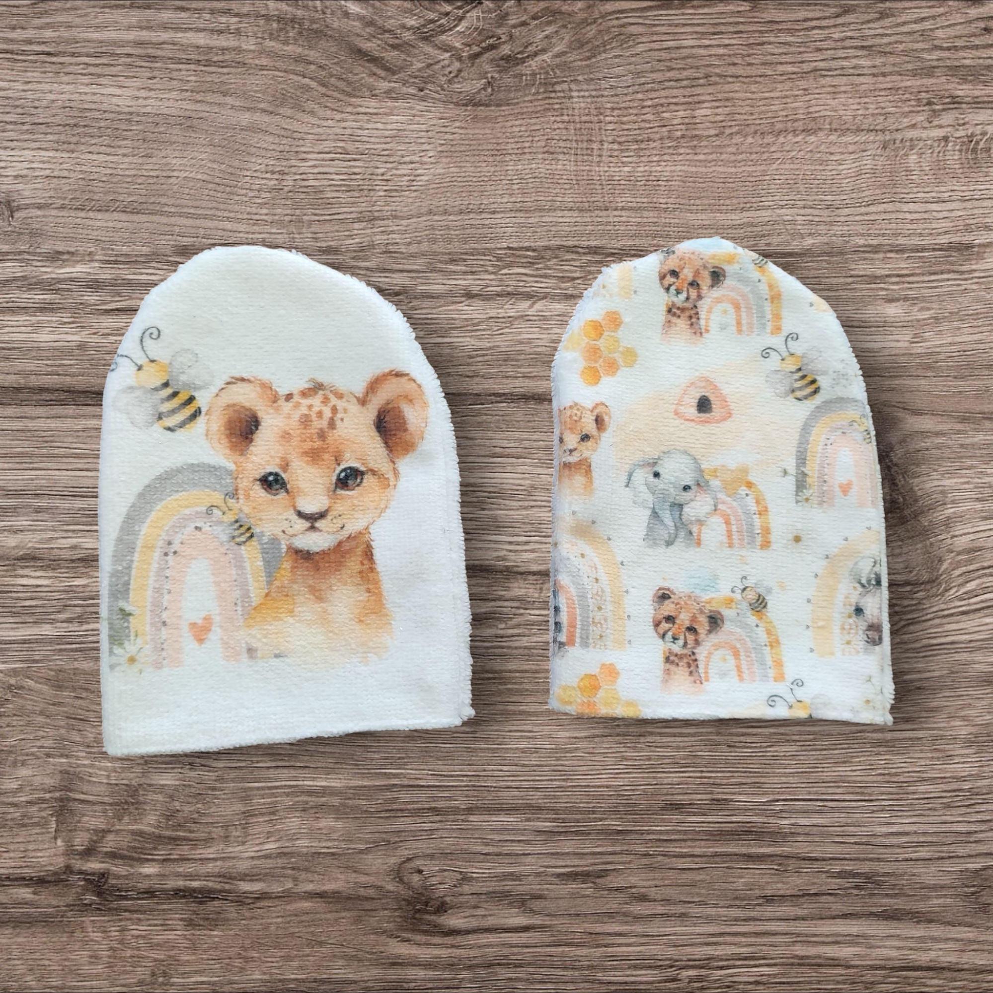 Lot de 2 mini-gants de toilette