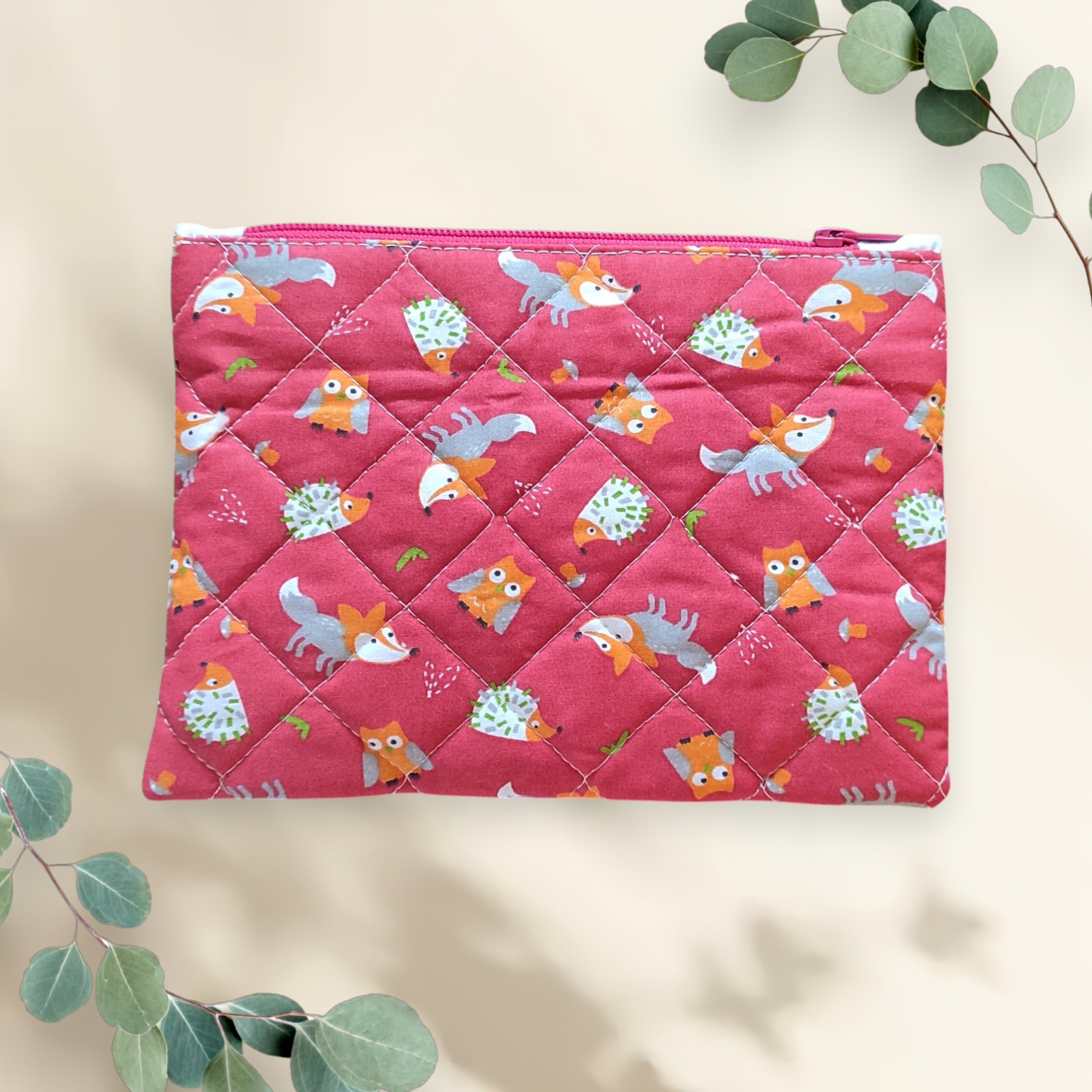 Trousse de toilette plate en tissu