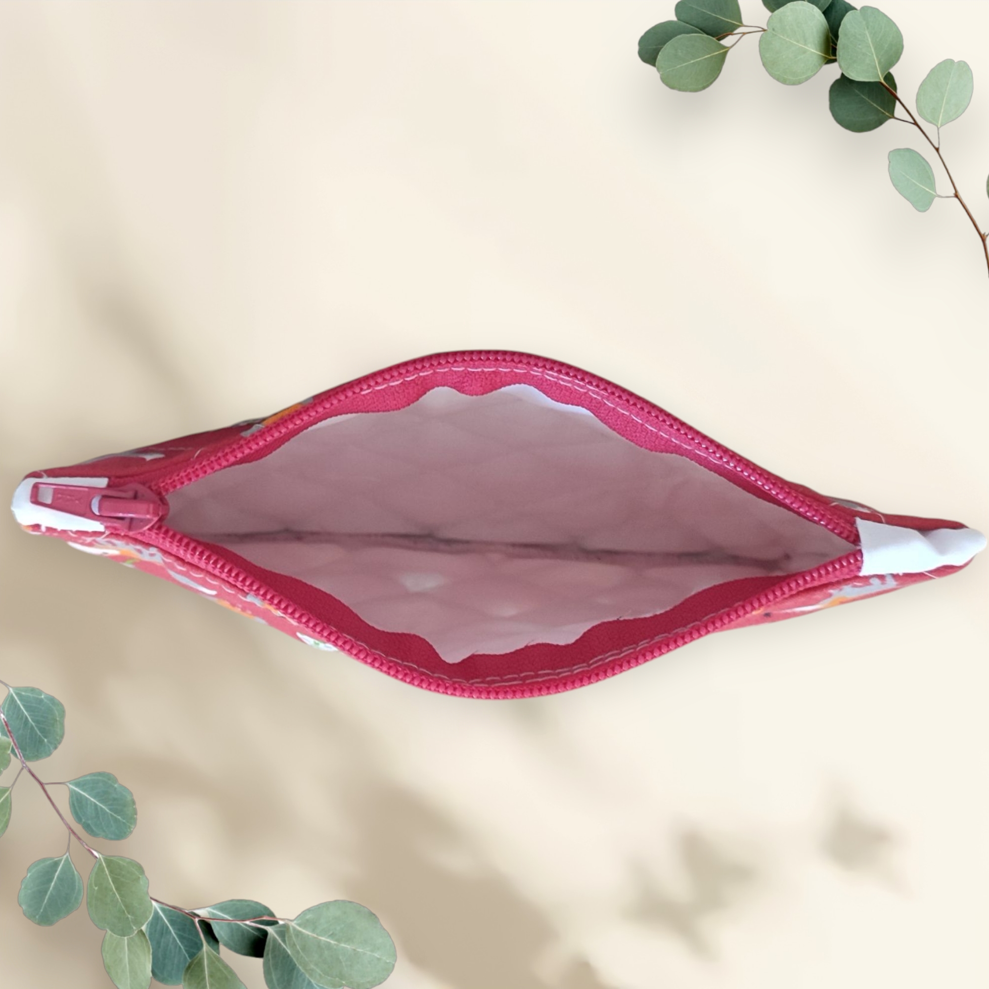 Trousse de toilette plate en tissu