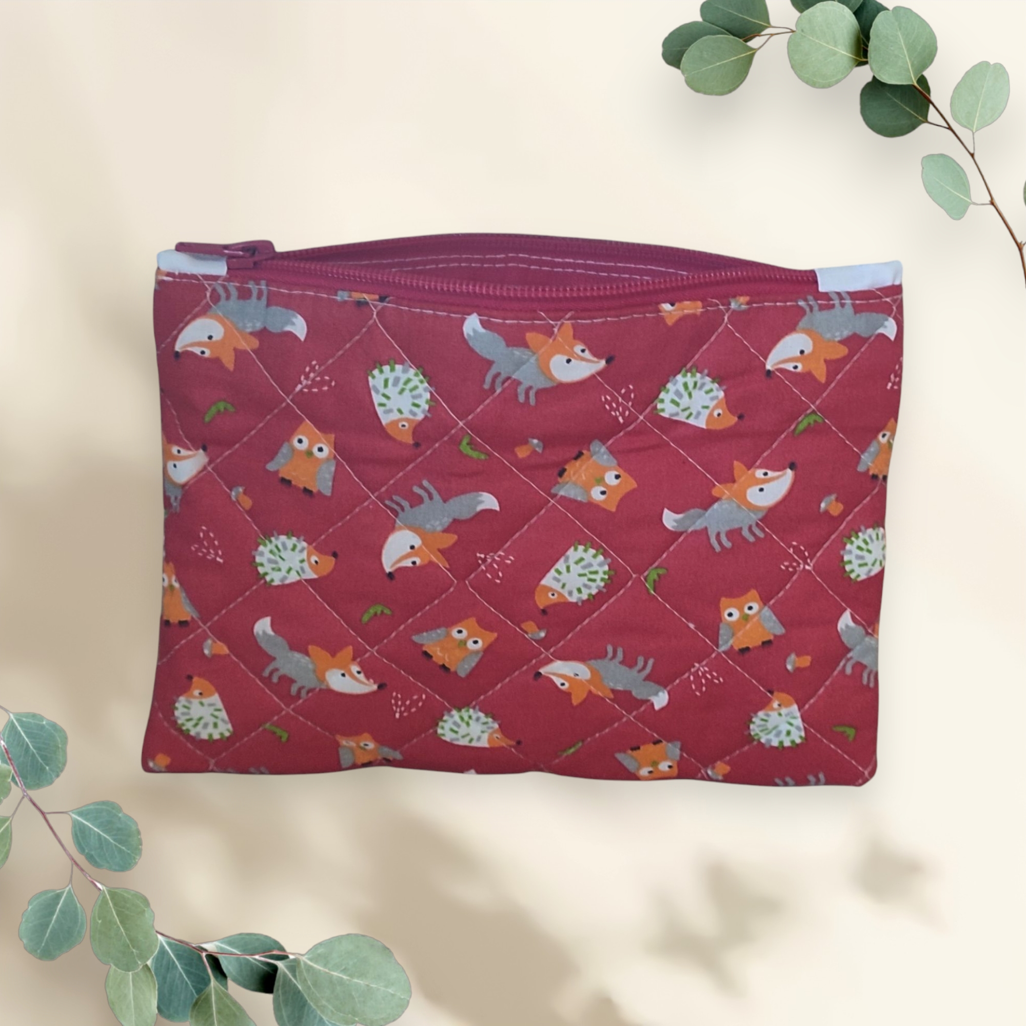 Trousse de toilette plate en tissu