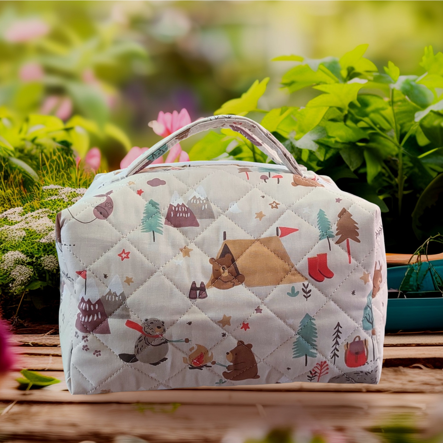 Trousse de toilette matelassée